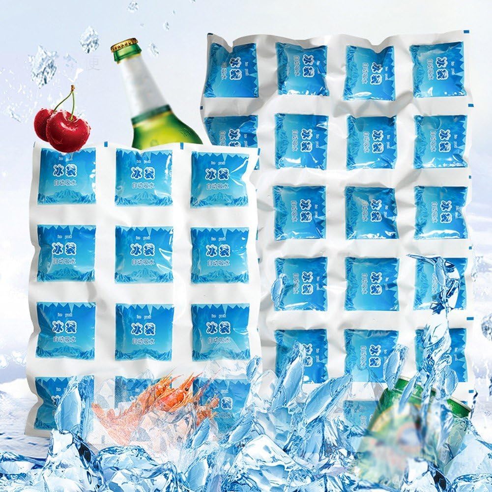 Reusable Gel Ice Bags Automatic Water Absorption Cold Wet Cloth Pain Relief Food Freshness