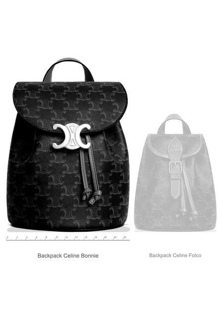 Backpack Celine Bonnie in Triomphe canvas & calfskin - Image 6