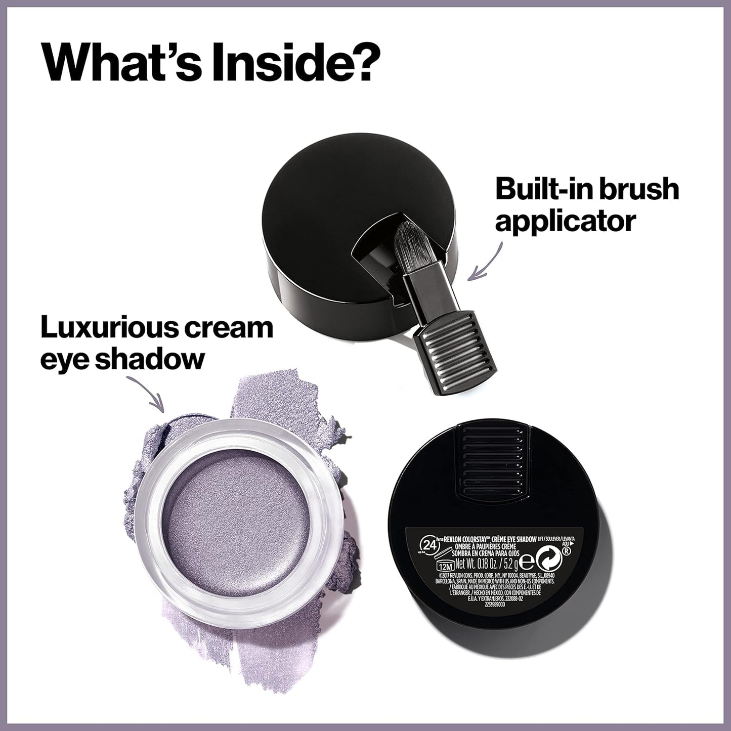 Revlon Sombra de ojos en crema ColorStay, maquillaje de ojos de 24 horas, fórmula de crema altamente pigmentada en acabados mate y brillantes mezclables, 705 Crème Brûlée, 0.18 onzas