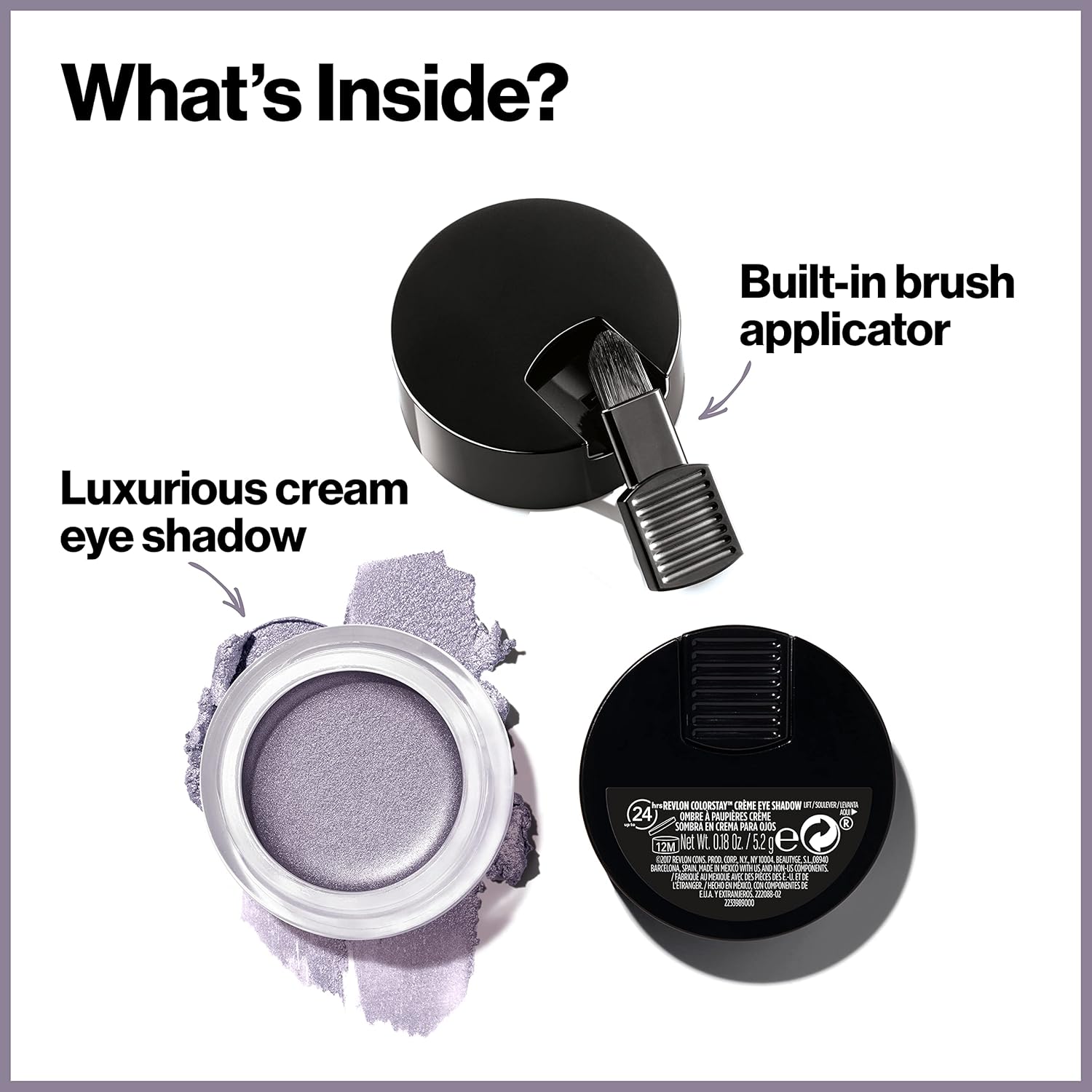Revlon Sombra de ojos en crema ColorStay, maquillaje de ojos de 24 horas, fórmula de crema altamente pigmentada en acabados mate y brillantes mezclables, 705 Crème Brûlée, 0.18 onzas