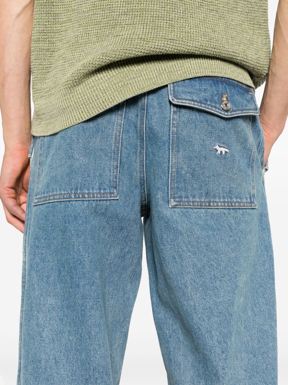 Maison Maison Kitsune 'ワークウェアデニムコットンジーンズ - Image 6