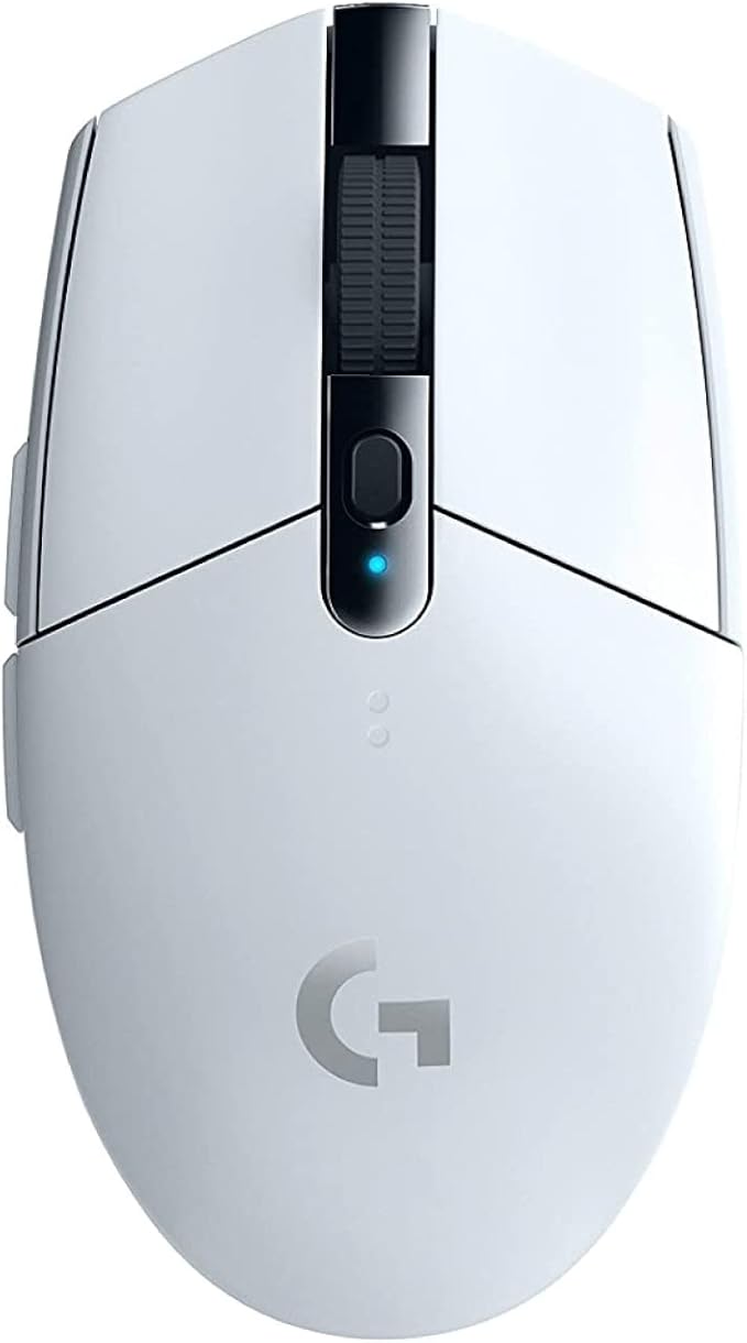 Logicool G G304 LIGHTSPEED Wireless Gaming Mouse, Lightweight, 3.5 oz (99 g), HERO 25K Sensor, 6 Program Buttons, 250 Hours of Continuous Usage, White, PC Windows, Mac, Domestic Authentic Product