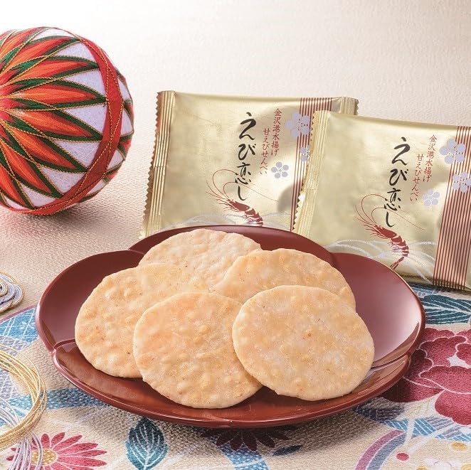 Toyama Souvenir Food Comparison Set: Shiroe Bikiyuki (2 sheets x 11 bags), Shrimp (18 sheets), Hotaruhikari (15 pieces) [3 types (1 bag each)]