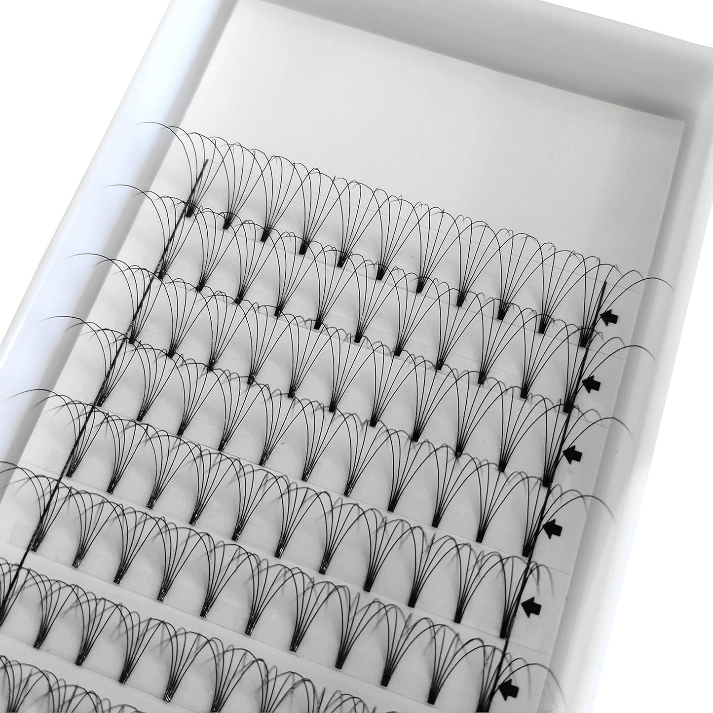 Eyelash Extensions, 3 Boxes, 5D Volume Eyelashes, C D Curl, Thickness 0.02 inches (0.07 mm), 0.04 inches (0.10 mm), 12 Rows, 5 Bundles, Matsueku False Eyelashes, Natural, Popular, 3 Trays Short Stem