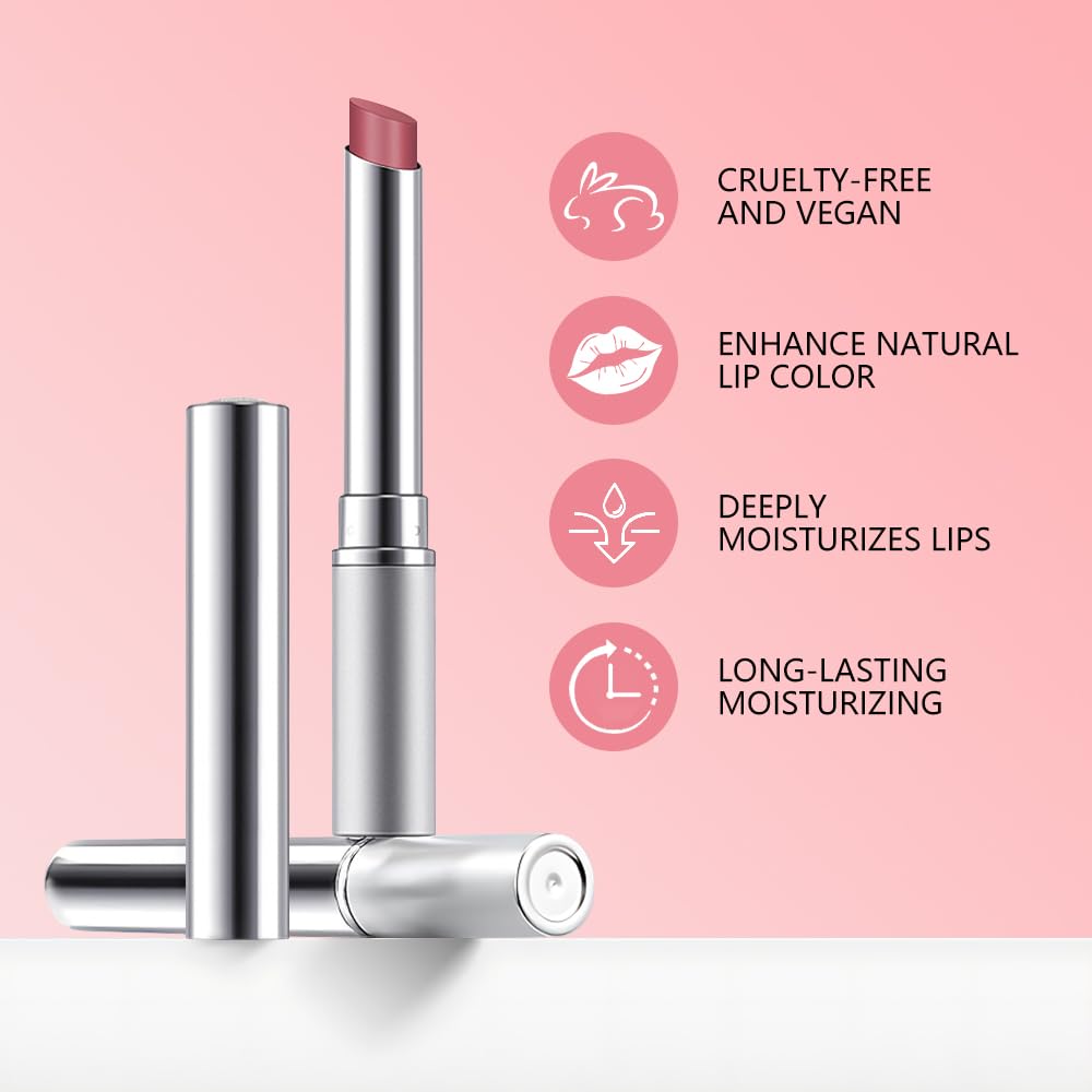 FeiCuiYun Bálsamo Labial con Tinta de Miel Rosa, Lápiz Labial Hidratante Transparente, Color Labial Hidratante para Todos los Tonos de Piel, Bálsamo Labial Nutritivo con un Toque de Cereza Negra