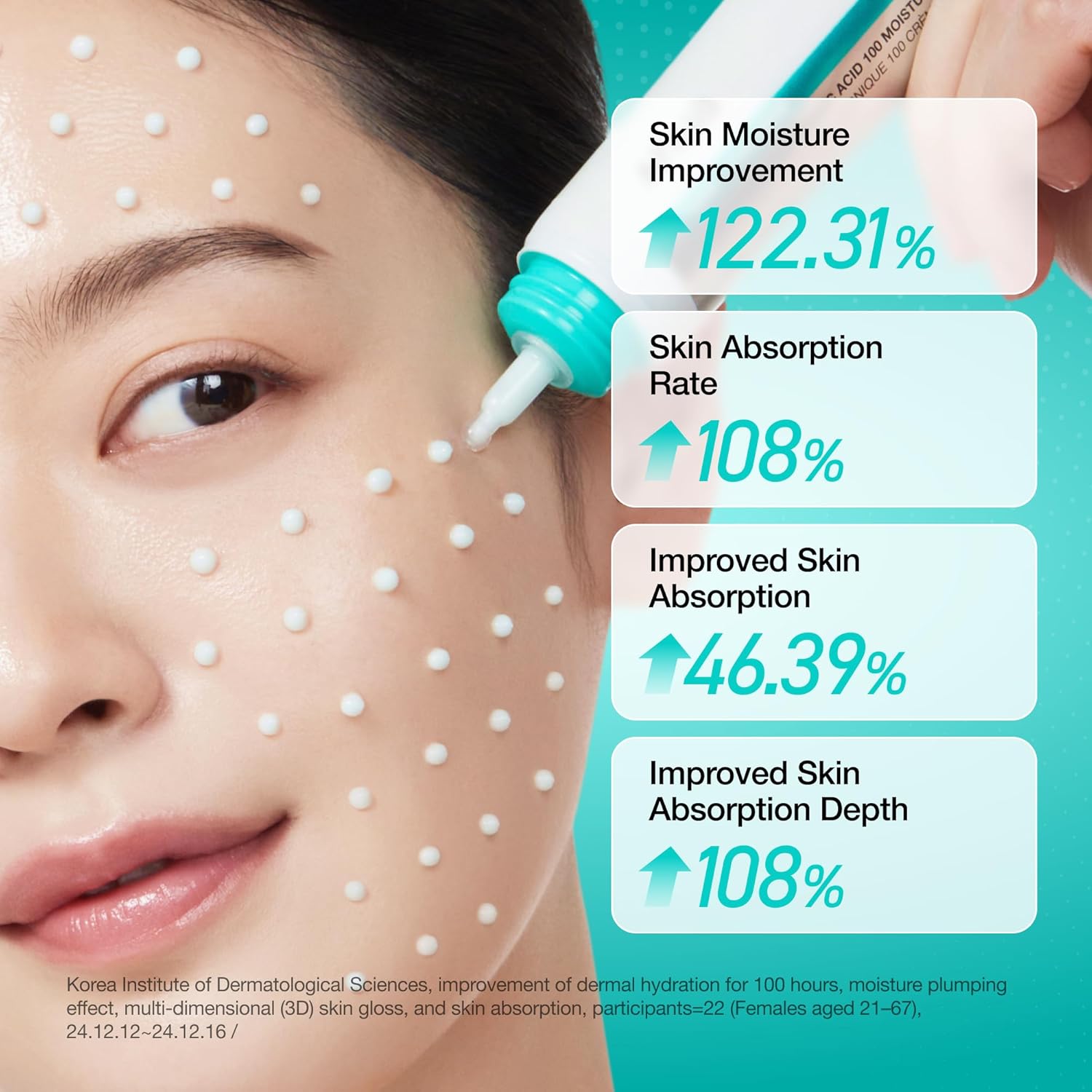 Anua PDRN Hyaluronic Acid 100 Moisturizing Cream, Lightweight, Non-Greasy Hydrating Face Moisturizer with Salmon DNA for Glass Skin, Korean Skincare (2.02 fl oz)