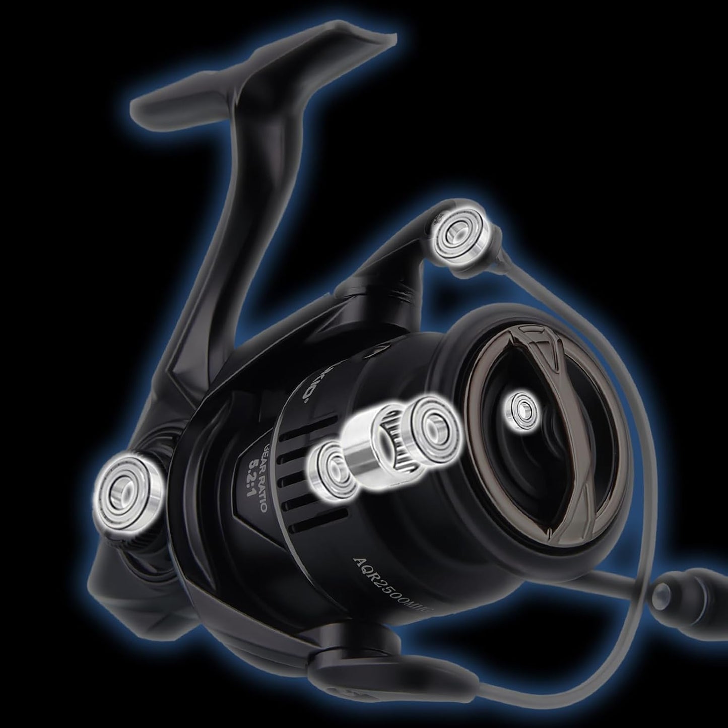 Spinning Reel, Saltwater Fishing, Carbon Fiber Body, Shallow Groove Aluminum Spool, 6/1 Stainless Steel Bearings, For Far Throw and Casting Fishing, Lightweight, 2000 to 3000 # Various Black