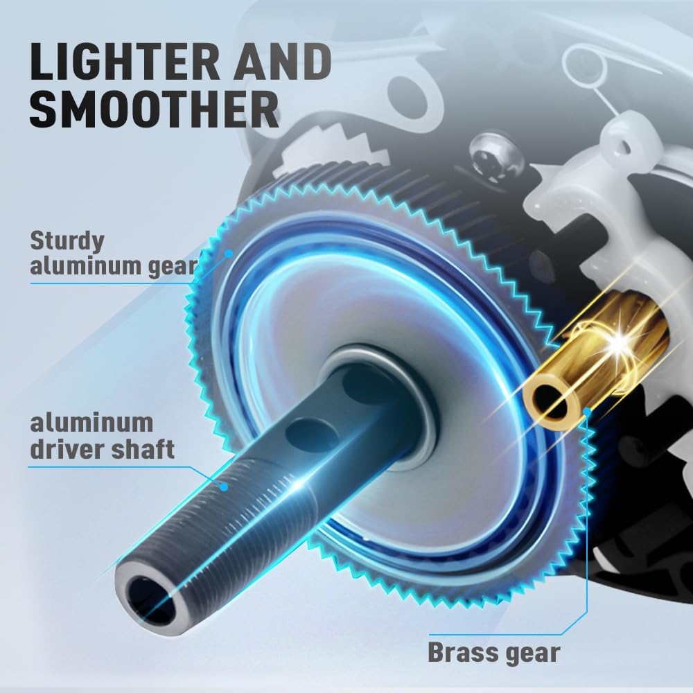 HICC50 Pro 136g Ultralight Baitcasting Reel BFS Baitcasting Fishing Reel 7.1/8.1 High Speed Gear Ratio 11+1BB 4KG Power Baitcasting Reel (8.1 Dual Spool Left Hand)