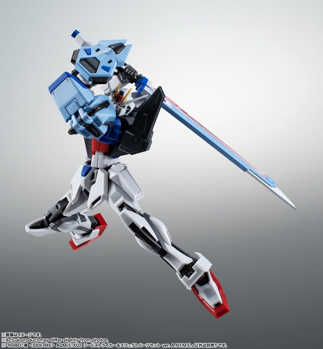 TAMASHII NATIONS Robot Spirits Mobile Suit Gundam SEED AQM/E-X02 Sword Striker & Effect Parts Set Version A.N.I.M.E. Approx. 6.5 inches (165 mm), ABS & PVC Pre-painted Action Figure