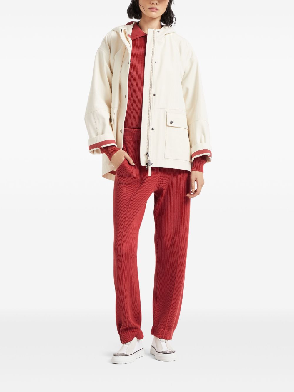 Brunello Cucinelli Hooded Canvas防水ジャケット - Image 6