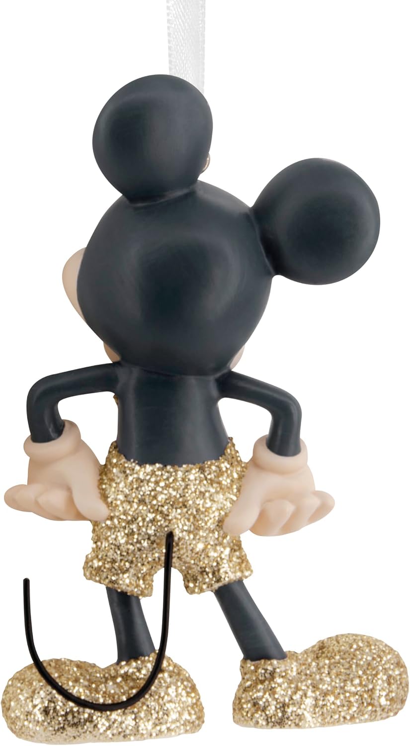 Hallmark Disney - Adorno de Navidad brillante de Mickey Mouse, regalos para fanáticos de Disney