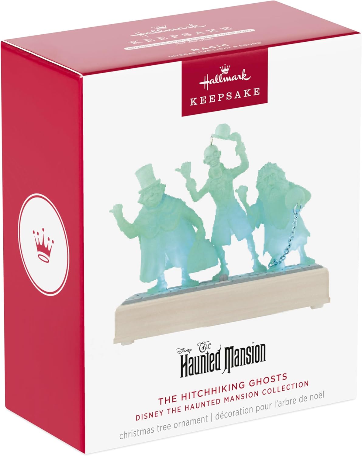 Tarjeta de recuerdo Hallmark 2025, colección Disney La mansión embrujada, fantasmas autoestopistas con luz y sonido, regalos para fanáticos de Disney