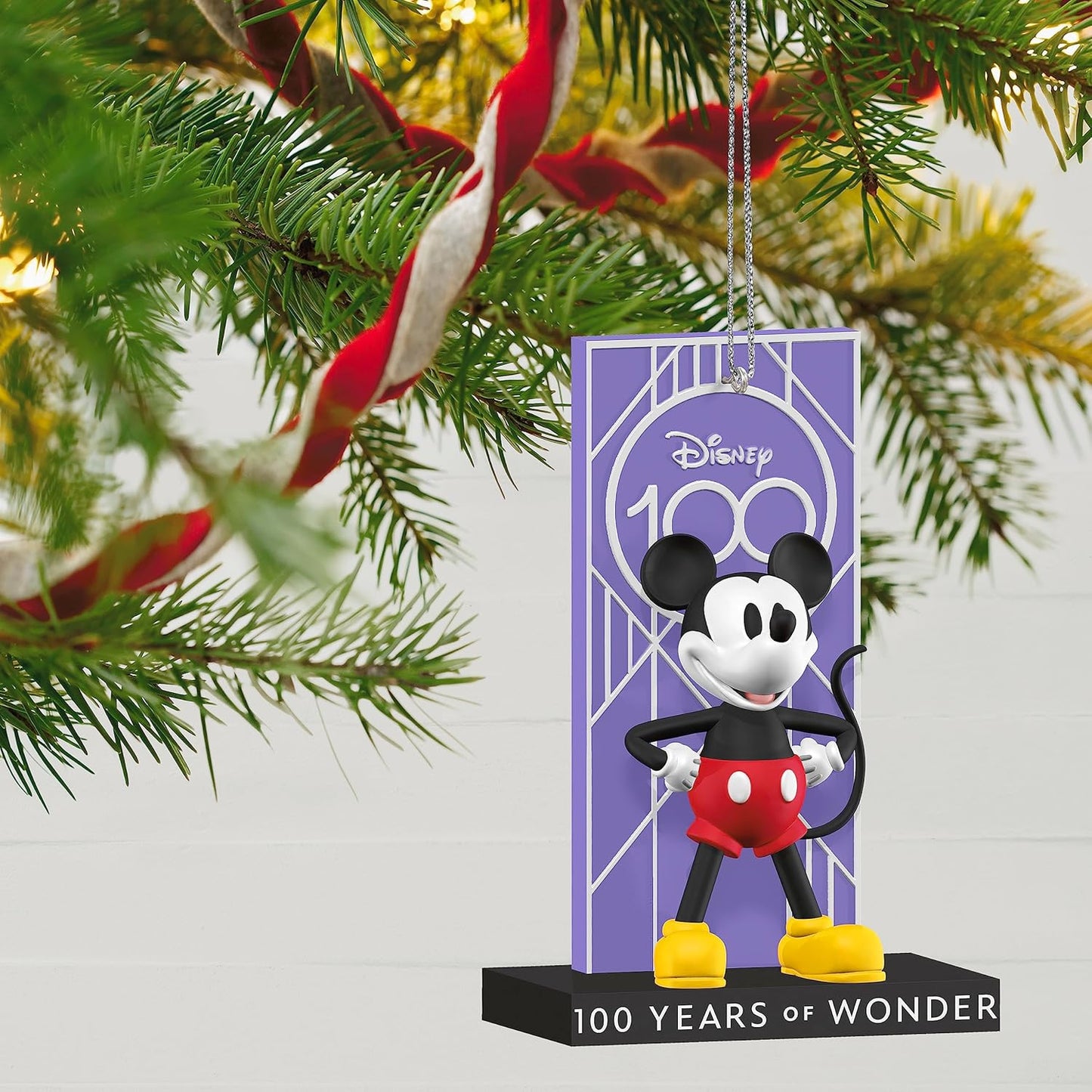 Hallmark Keepsake Adorno de Navidad 2023, Disney 100 años de Wonder Mickey Mouse, exclusivo de Amazon