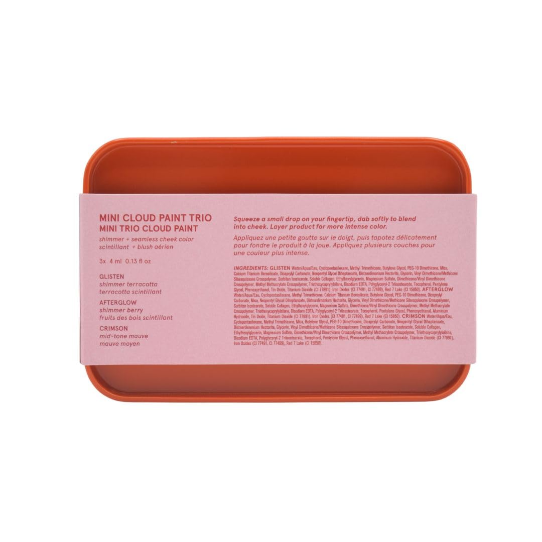 Glossier Mini Cloud Paint Blush Trio Holiday Gift Set: Crimson, Glisten & Afterglow