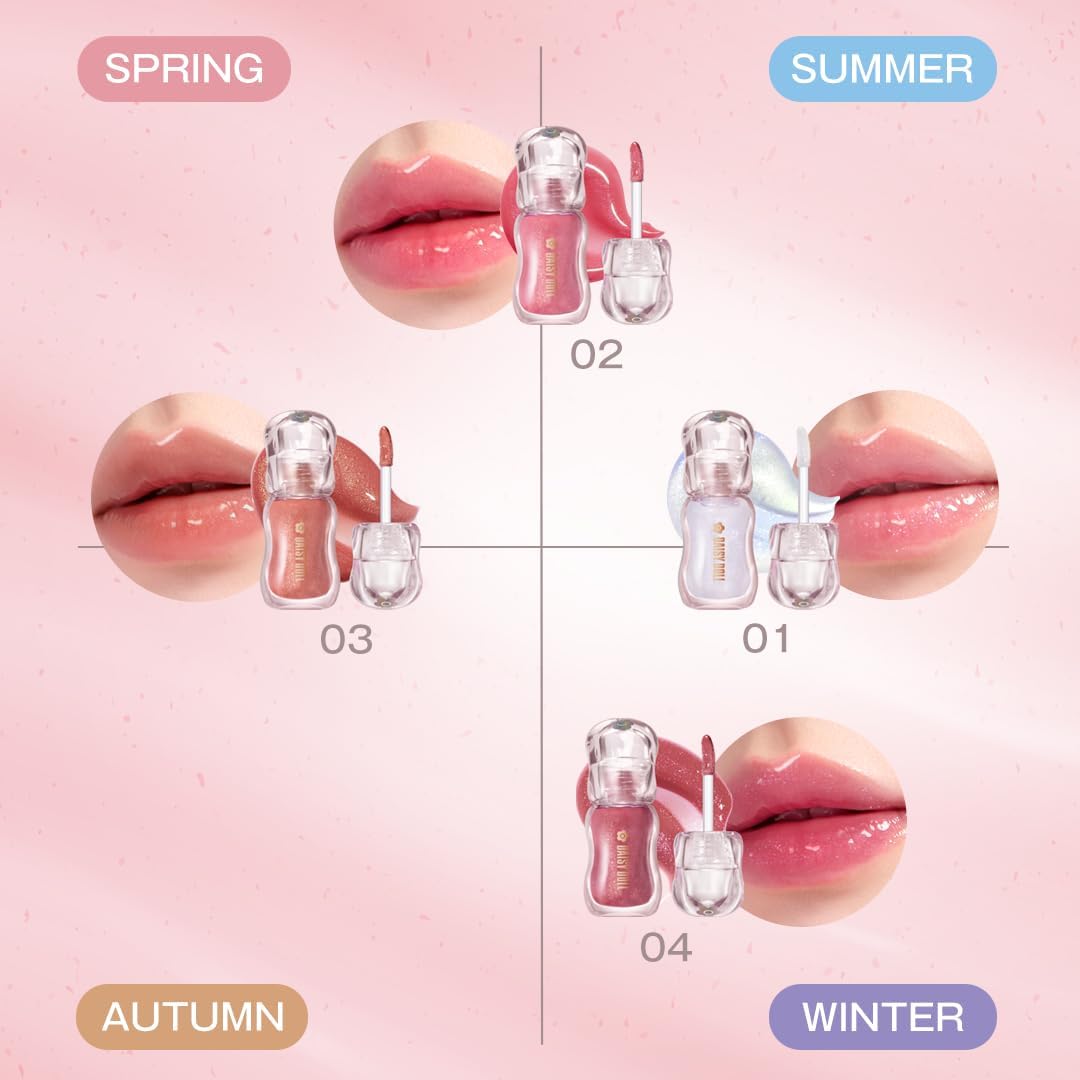 DAISY DOLL by MARY QUANT Jewelry, Syrup Gloss (04: Ruby Berry) Lip, Glossy, Glitter, Glossy Texture, Moisturizing Lip