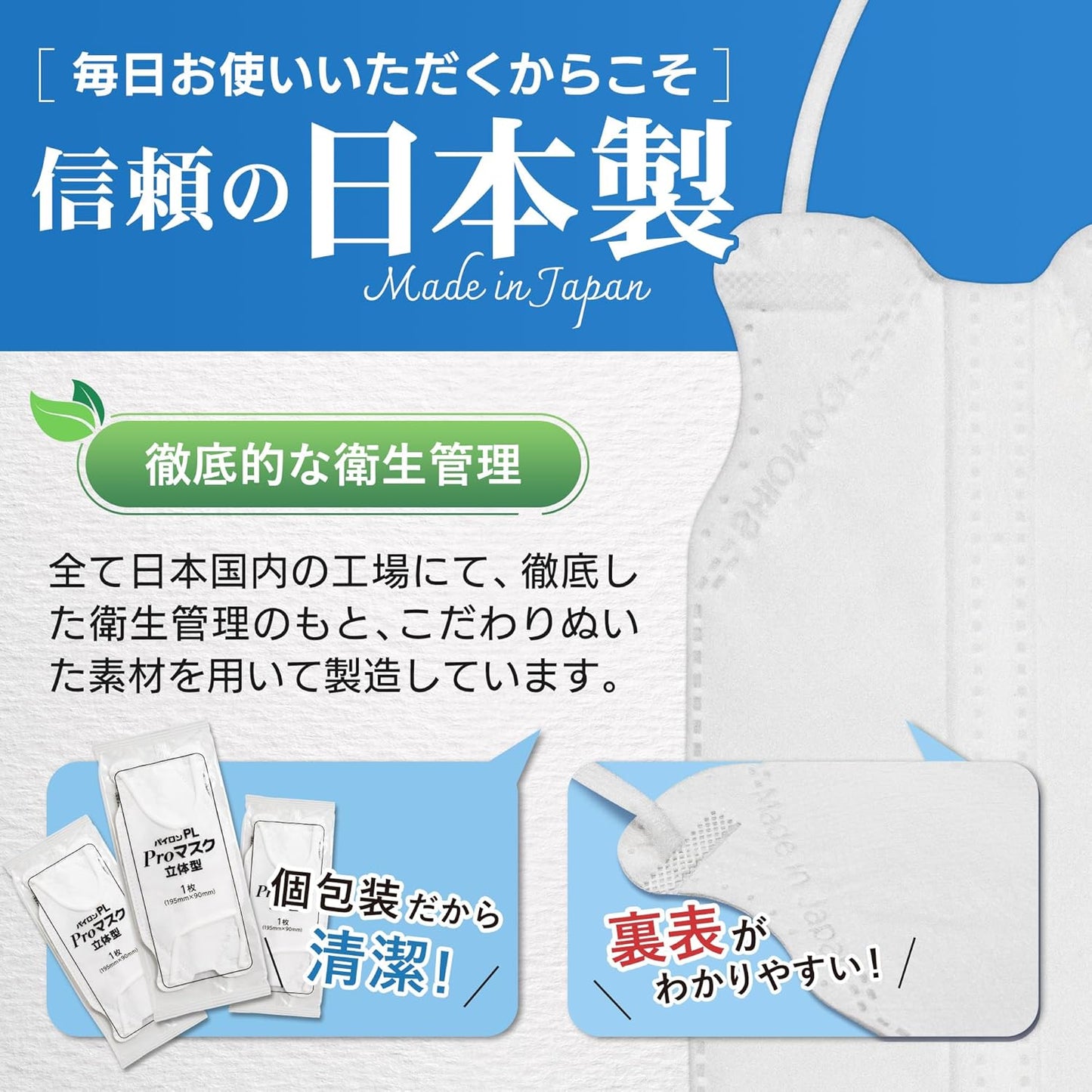 Shionogi Health Care Official Pylon PL Pro Mask, 3D Type, 18 Pieces, 1 Box, Disposable, Individually Packaged, Made in Japan, Easy to Breath (Ultra Fine Nanofiber Combines Collection Efficiency and