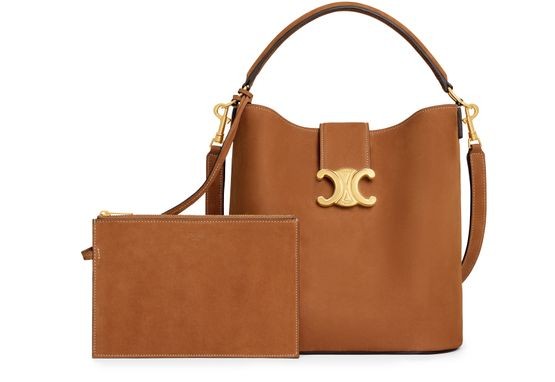 CELINE Medium bucket Louise in nubuck calfskin - Image 6