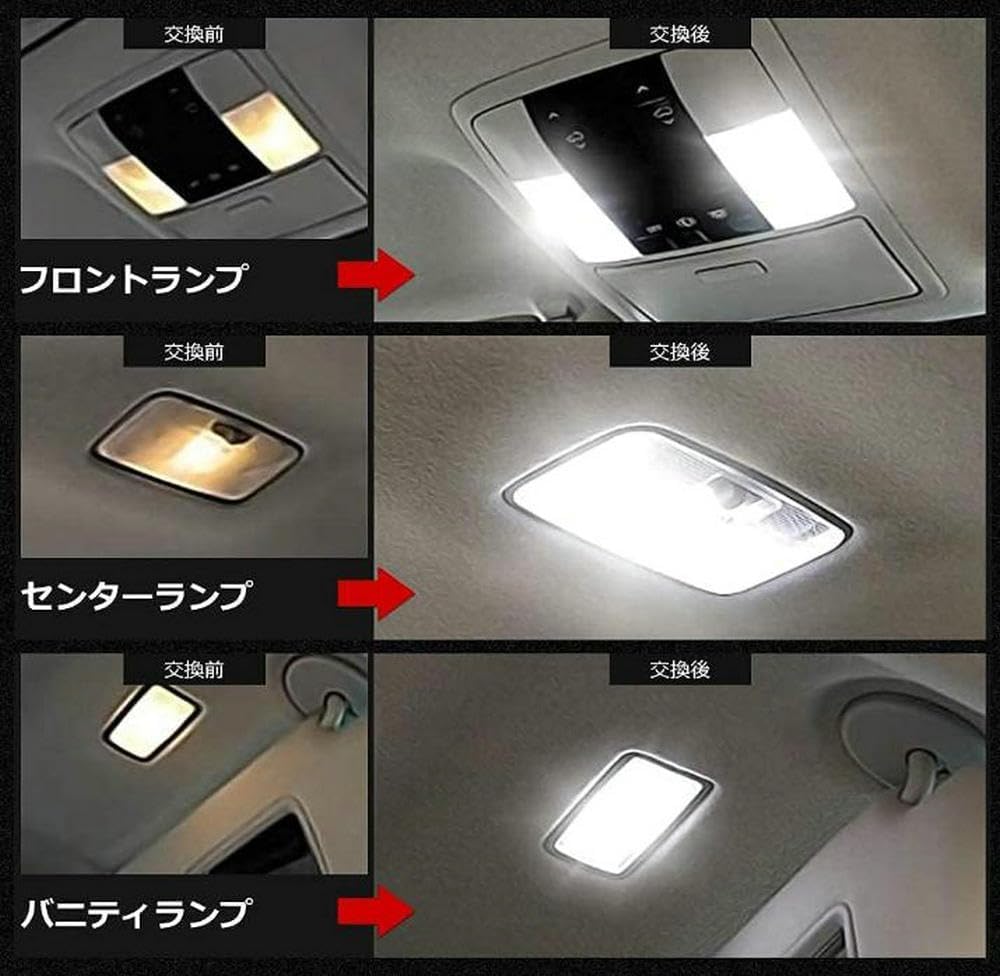 Prado 150 Series LED Room Lamp, White, Land Cruiser Prado 150 GDJ GRJ TRJ Early Period, Mid & Late TX Grade (7 Seaters, 5 Seaters) Only Indoor Light, 6000K Car Light, Explosive Light, Dedicated