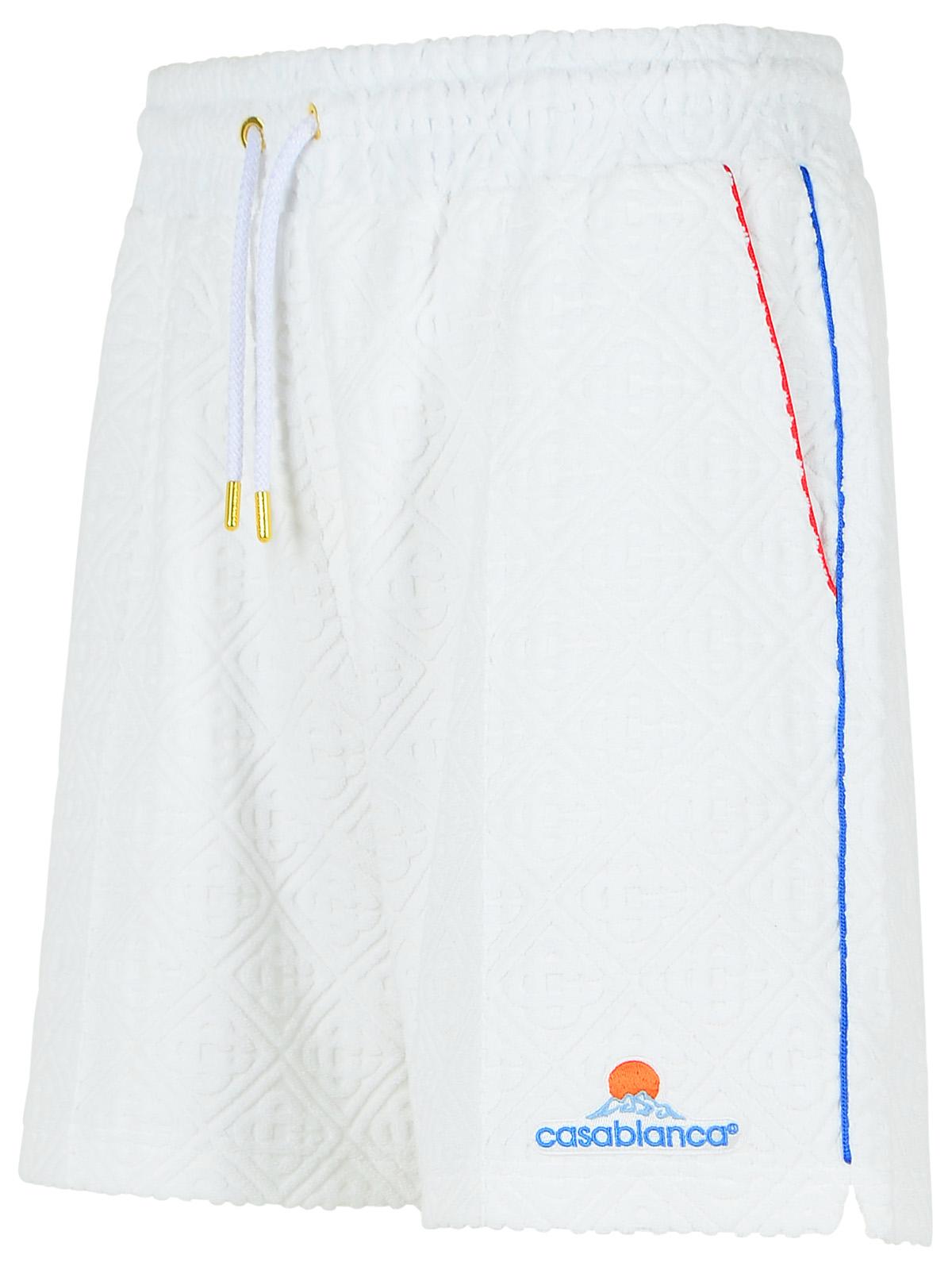 Casablanca Casablanca Jacquard Cotton Blend Terry Shortsと白いモノグラム - Image 6