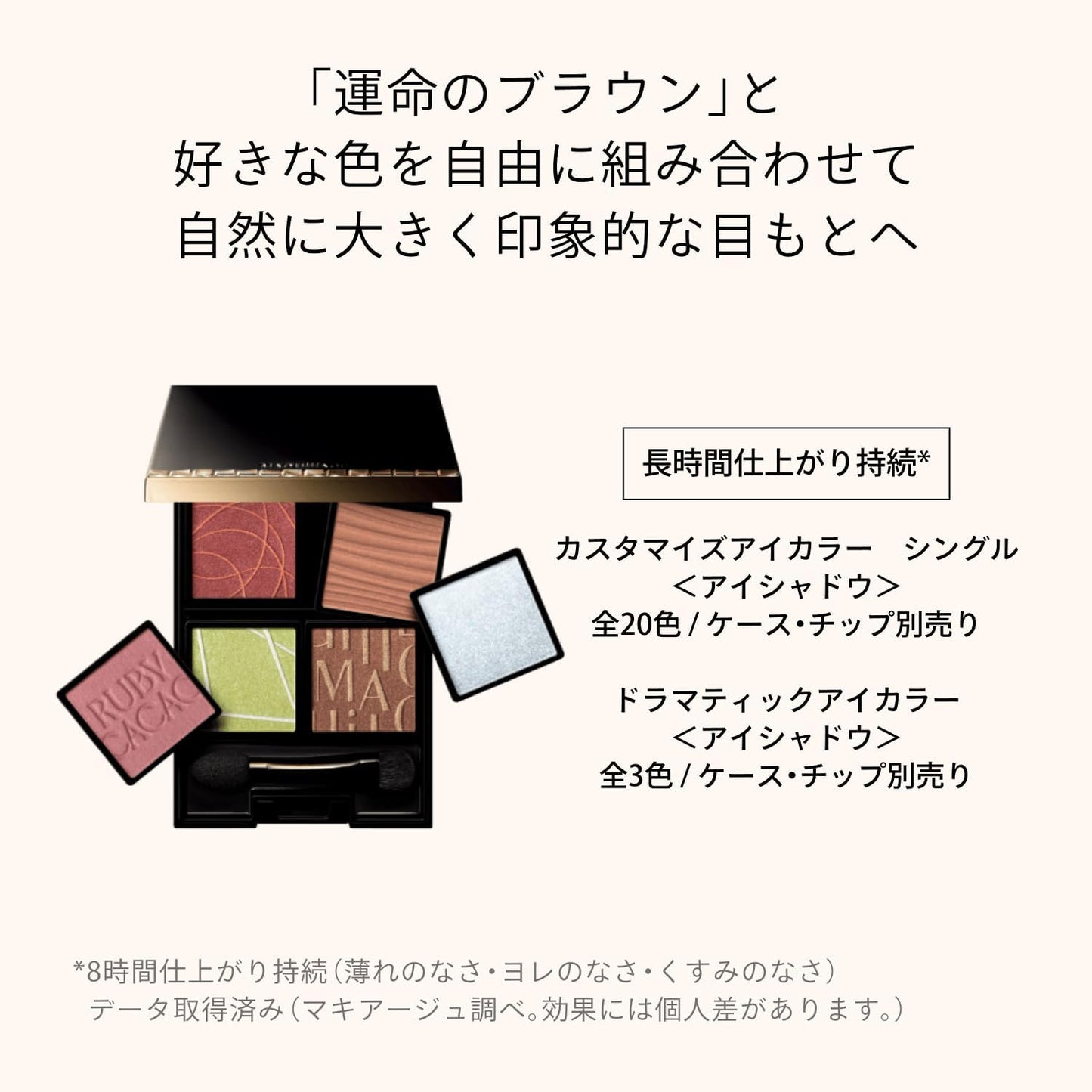 MAQuillAGE PK102 Dramatic Eye Color Cream Eyeshadow, Peach Praline, Customized Series, Pink, 1 Item