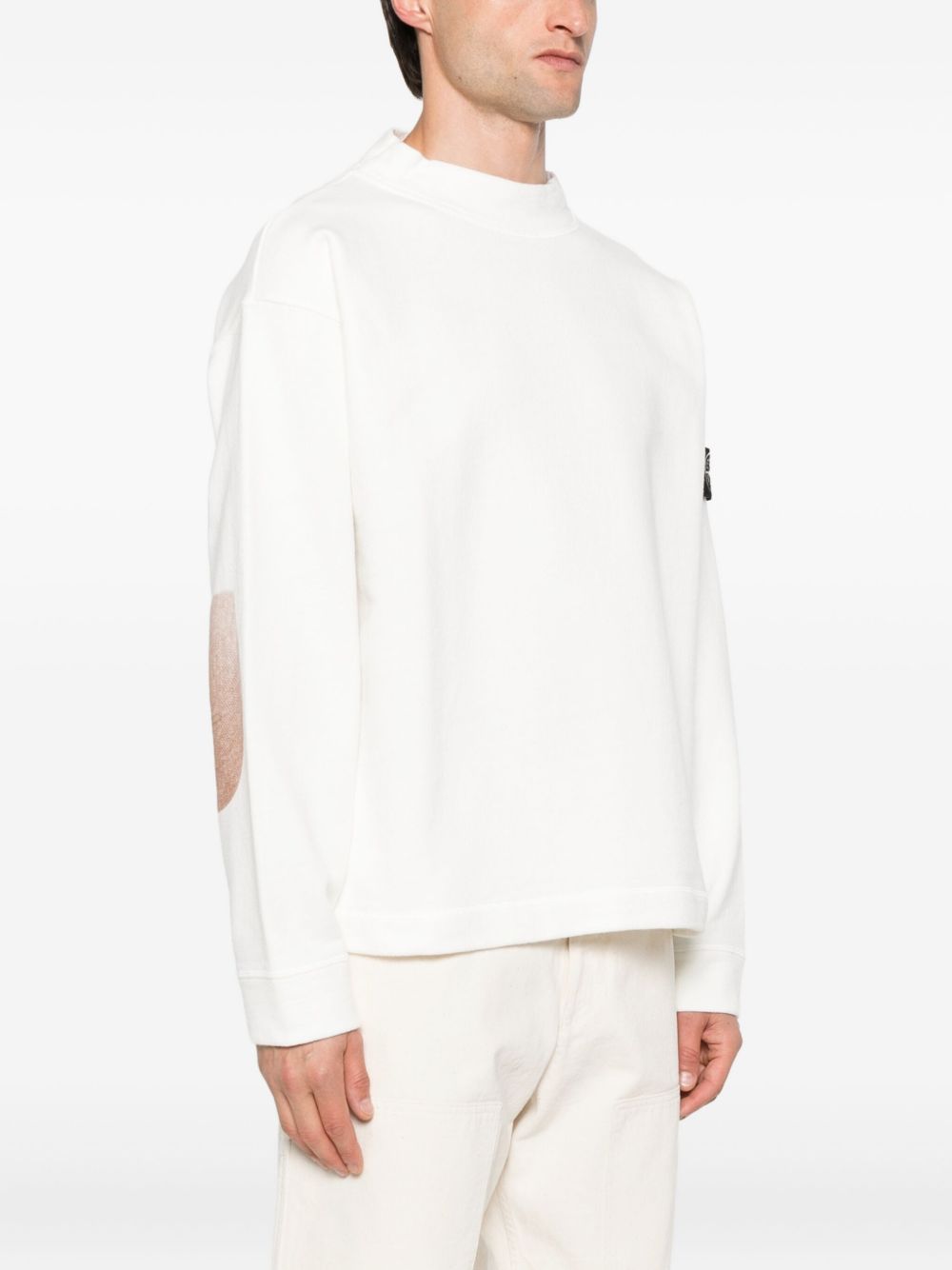 Stone Stone Island Logo Cotton Crewneck Sweatshirt - Image 6