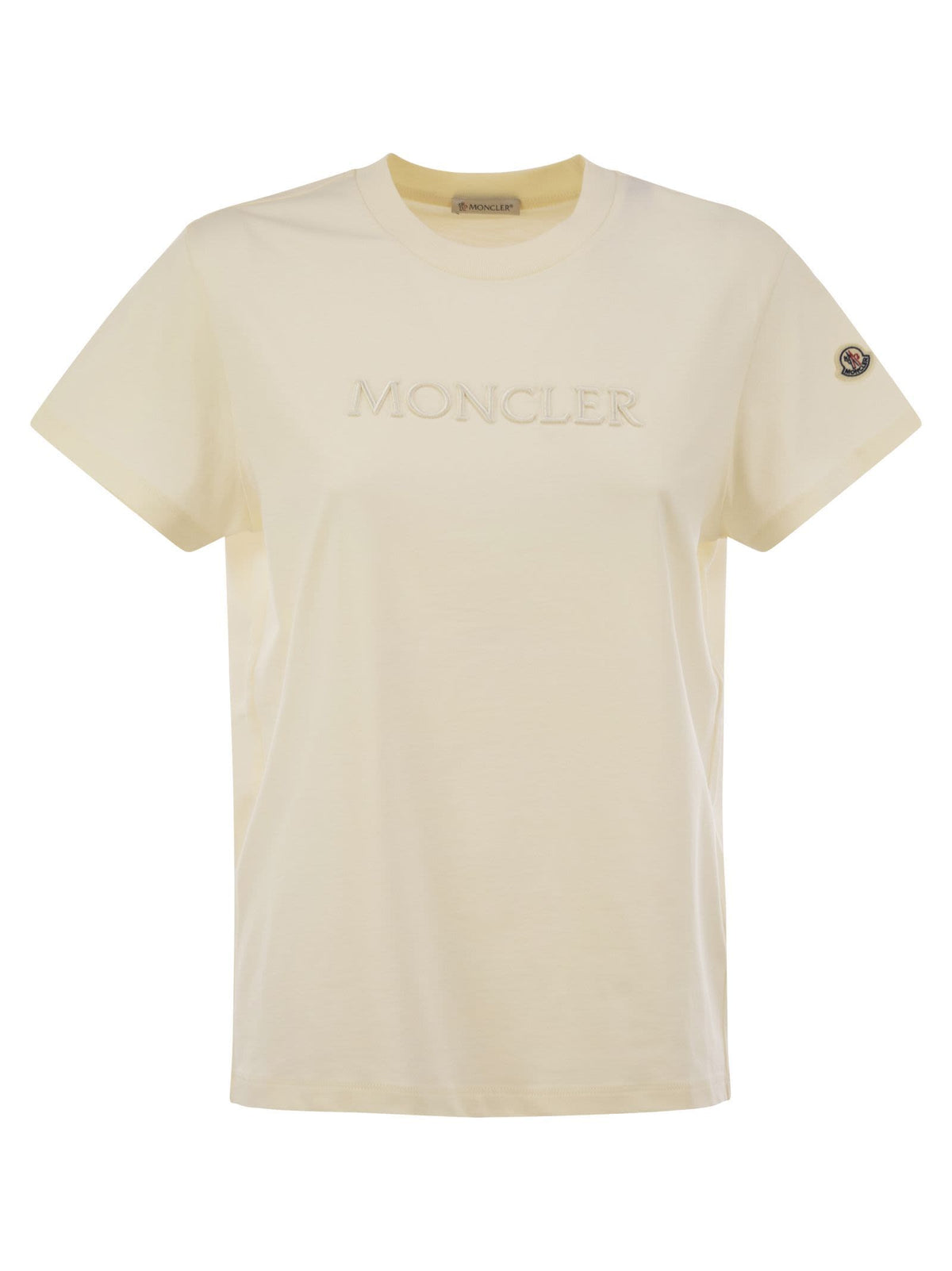 Moncler トーンにトーンに刺繍されたロゴのトーン付きモンクレールコットンTシャツ - Image 6