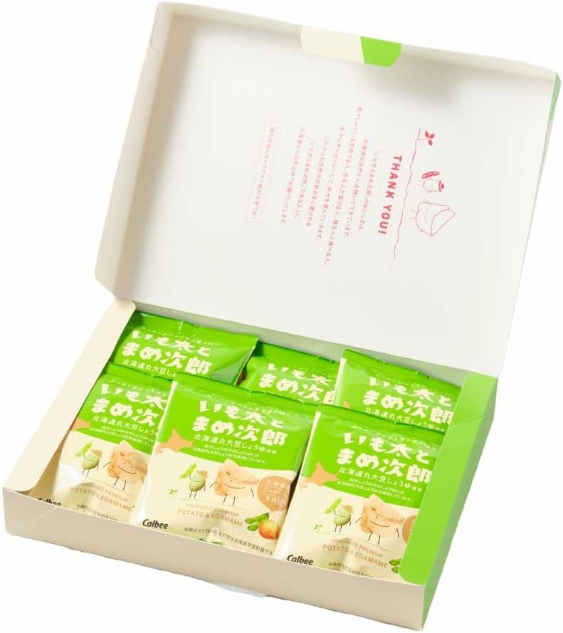 [Hokkaido Limited] Calbee IMO & MAME Caterpillars 1 Box 84g (0.5 oz (14 g) x 6 Bags