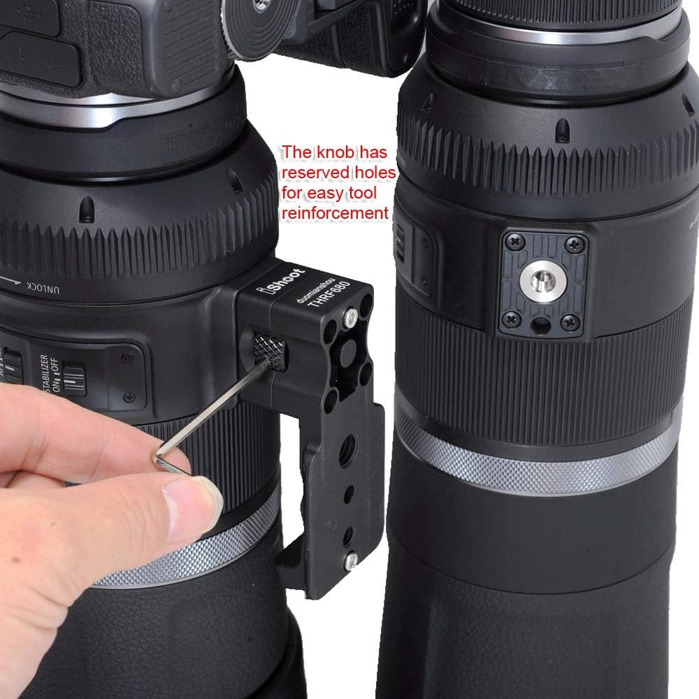 iShoot Camera Ring Tripod Leg, Tripod Mount Ring Stand, Lens Support Collar Base, Lens Bracket Lapel, Tripod Socket Leg, Compatible with Canon RF 600mm F11 IS STM and Canon RF 800mm F11 IS STM,