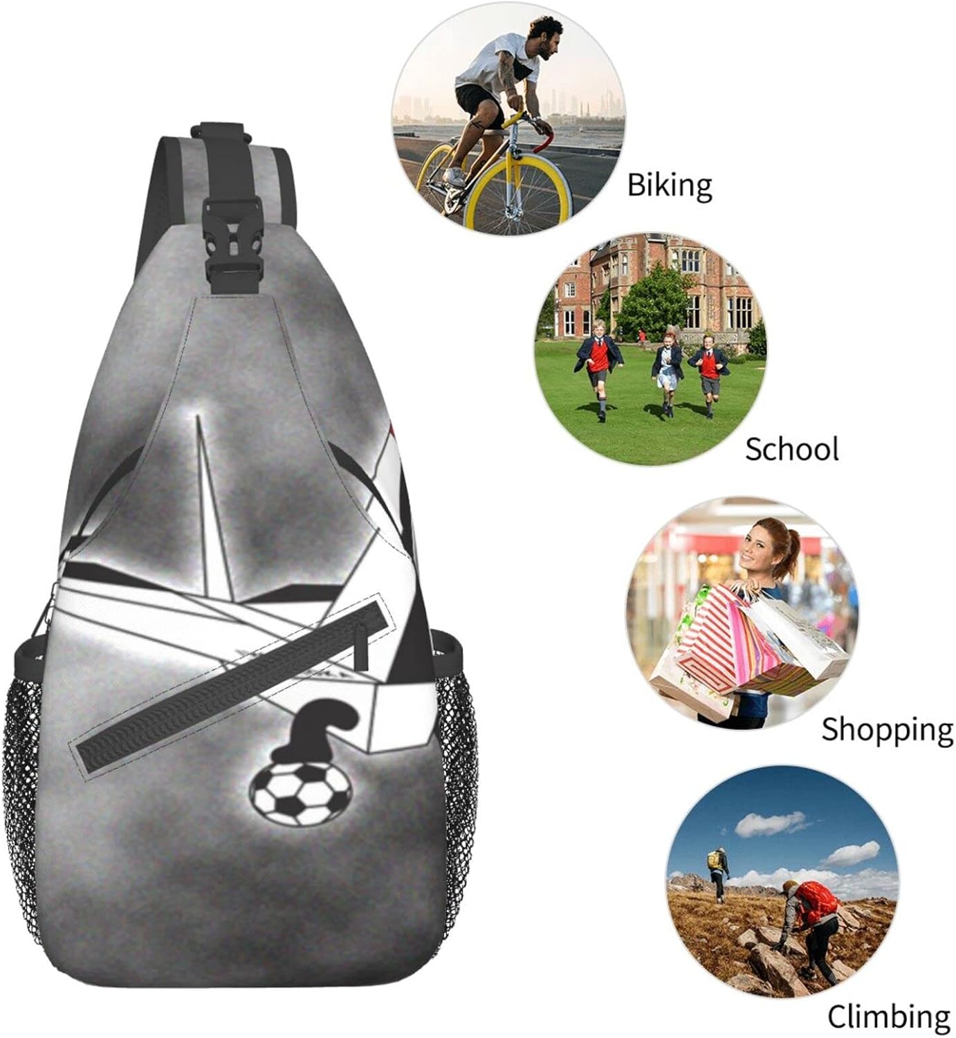 Iwate Gruja Morioka Shoulder Bag, Large Capacity, Shoulder Bag, Crossbody Bag, For Work Commutes, School, Travel, Events, Anime, Moe Goods, Multifunctional, Lightweight, Unisex, Gift, Sports School