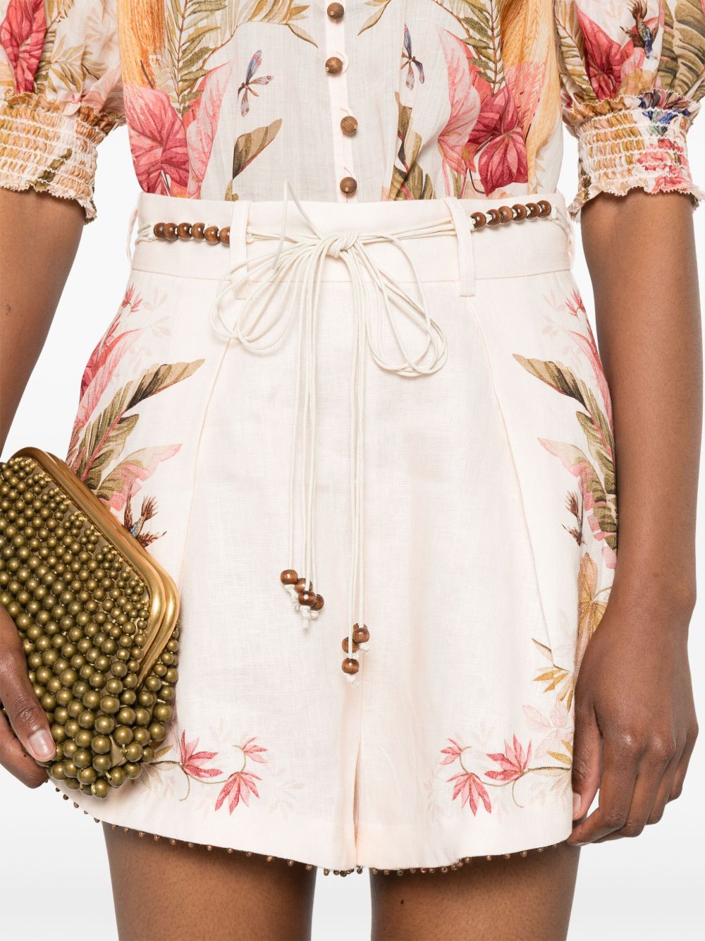 Zimmermann Zimmermann Ascensionプリントリネンショーツ - Image 6