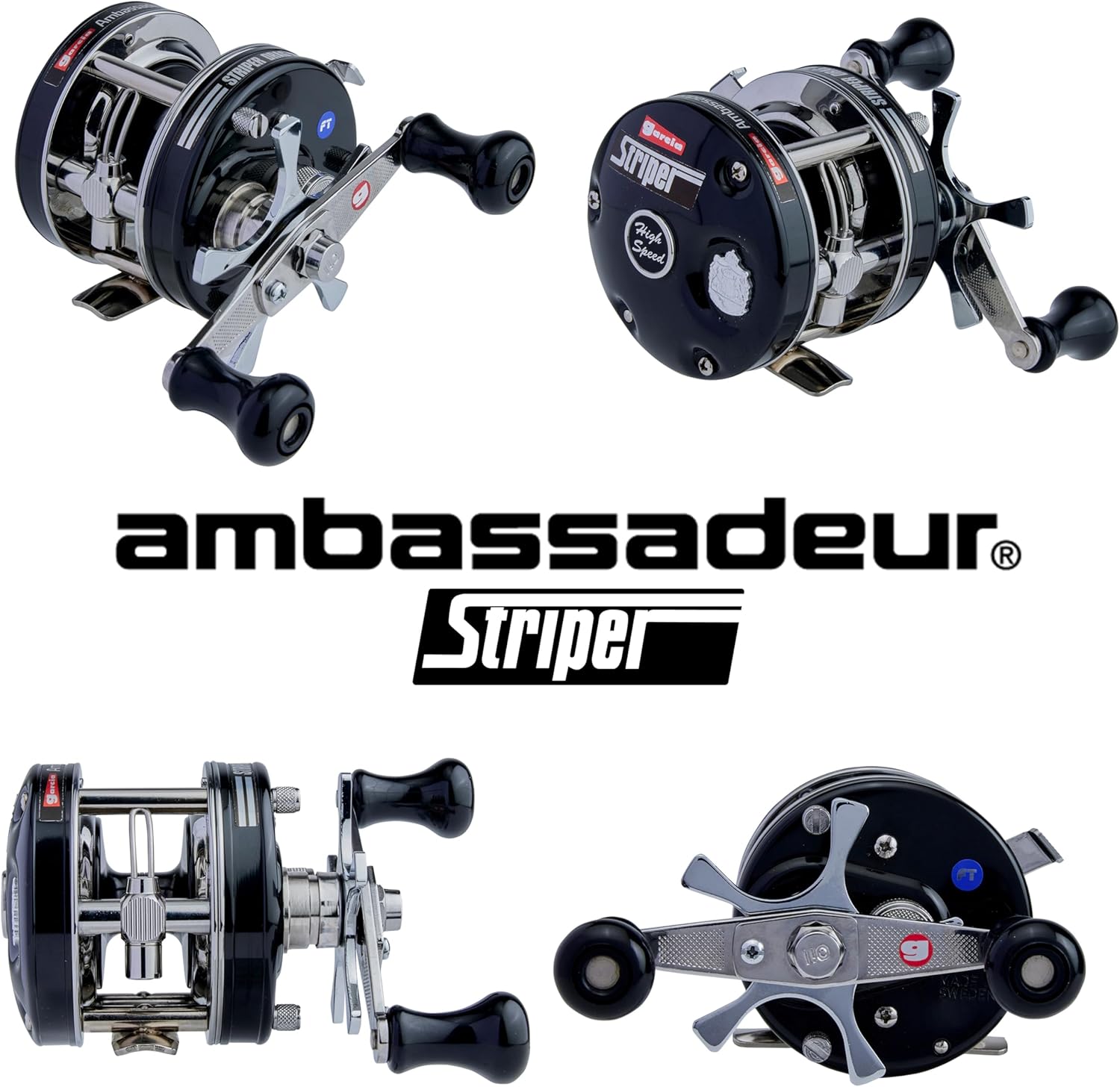 Abu Garcia Ambassadeur Striper Black Ambassador Striper Black Assorted Round Reel Classic Swedish