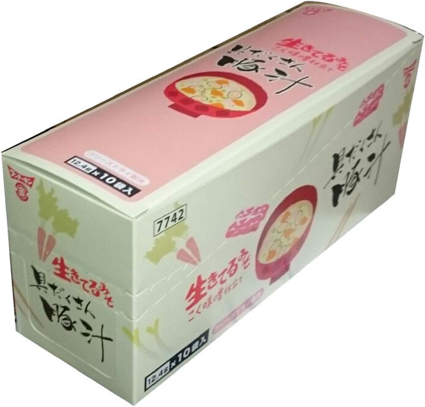 Fondukin Soy Sauce Freeze Dried Live Live Miso Mellow Pork Soup Set, 0.4 oz (12.4 g) x 10 Packs