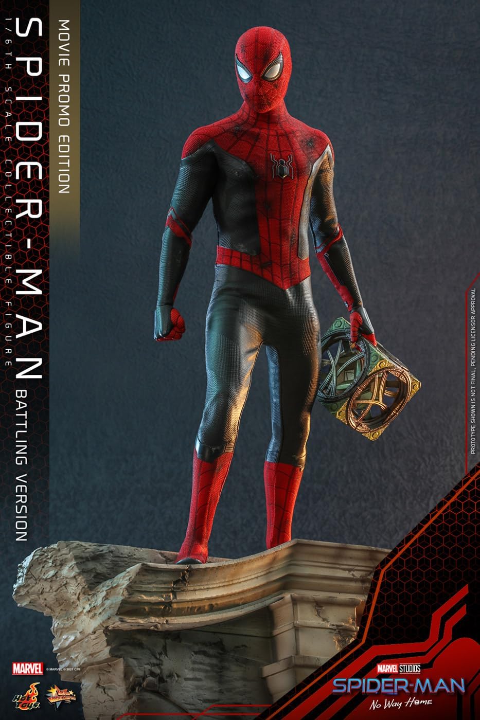 Movie Masterpiece Spider-Man: No Way Home 1/6 Scale Figure Spider-Man (Battle Version) [Promo Edition]