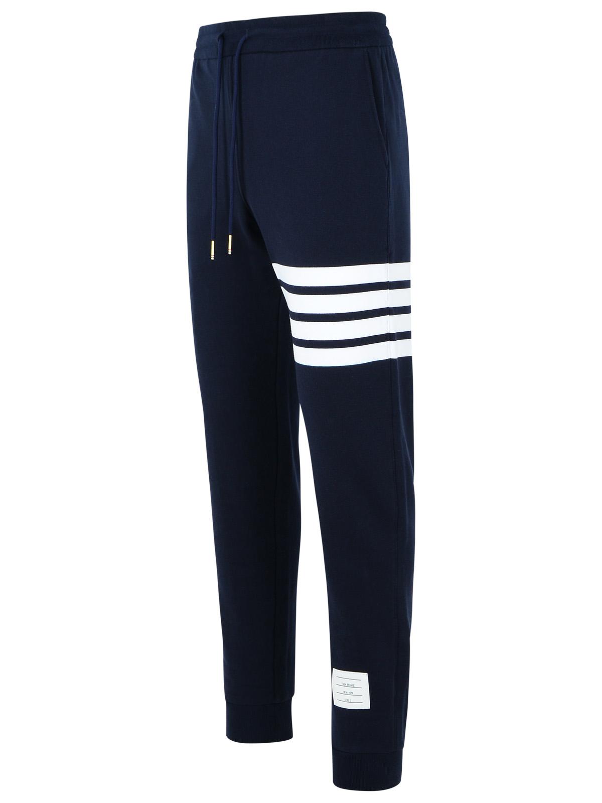 Thom Thom Browne Jogger' Blue Cotton Pants - Image 6