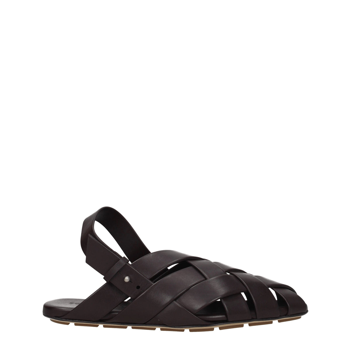 Bottega Bottega Veneta Slippers And Hooves Man Brown Leather/Dark Chocolate - Image 6