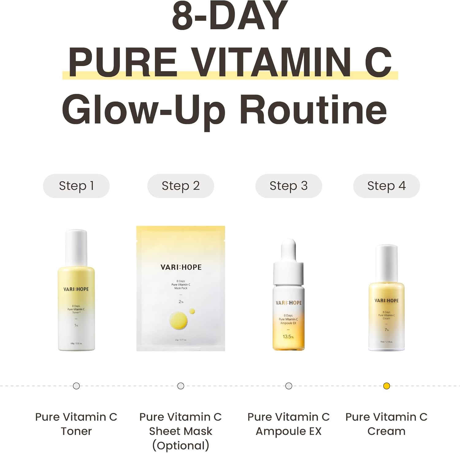 VARIHOPE 8 Days Pure Vitamin C Cream 1.7 fl oz (50 ml) / 8 Days Pure Vitamin C Cream 1.7 fl oz (50 ml)