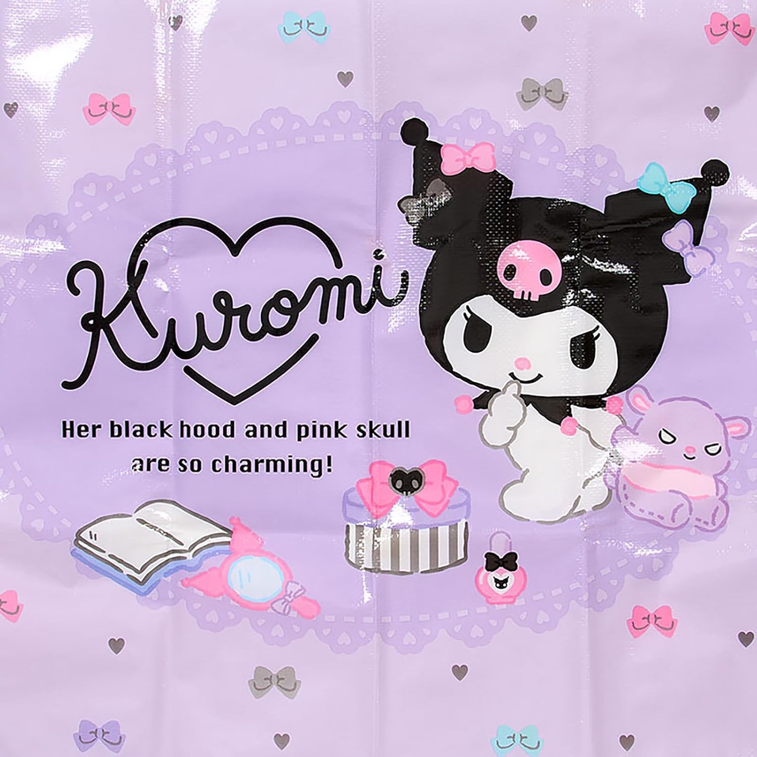 Sanrio Leisure Sheet Kuromi PP One Person Size with Storage Bag with Name Space for Excursions Picnics 604275