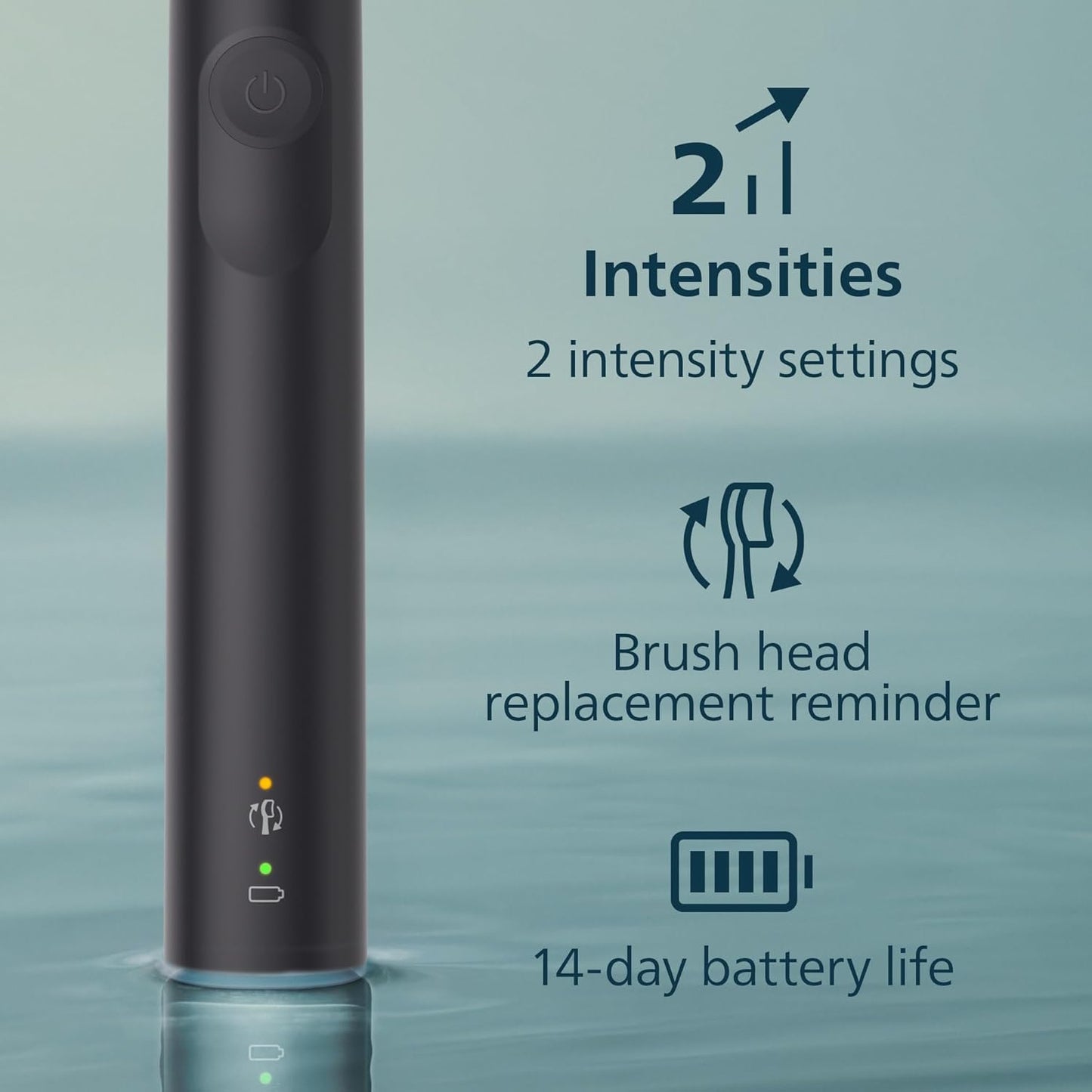Philips Sonicare 4100 HX3681/24 - Cepillo de dientes eléctrico recargable con sensor de presión, color negro