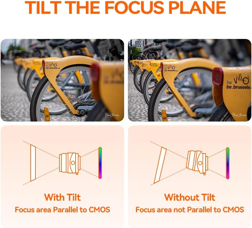TTArtisan Tilt 35mm F1.4 RF Mount Tilt Lens Canon RF Compatible APS-C MF Lens Monofocal Tilt Large Diameter Replacement Lens Manual Focus Black Branded Optics
