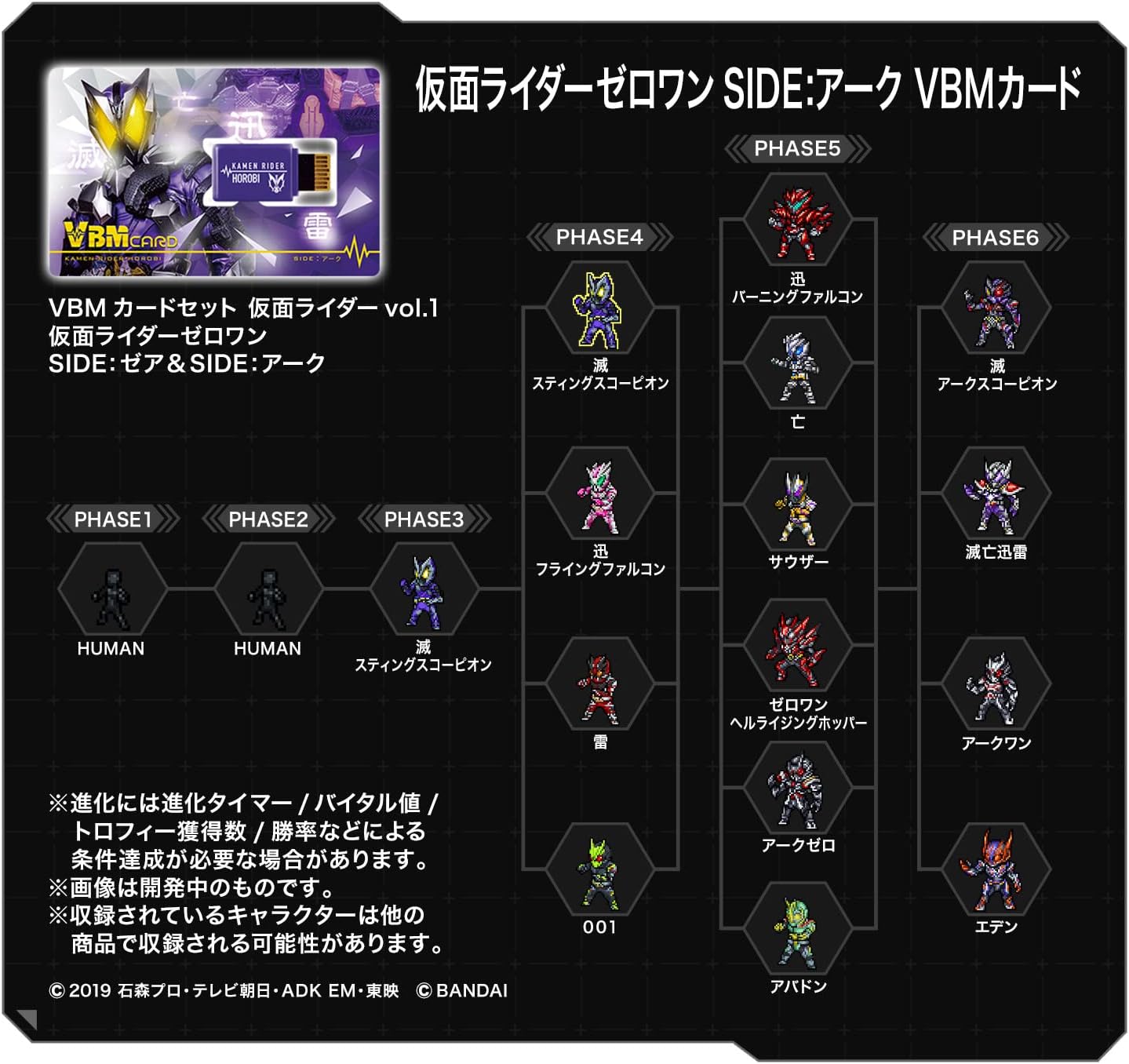 VBM Card Set Kamen Rider Vol.1 Kamen Rider Zero One SIDE: Zear & SIDE: Arc