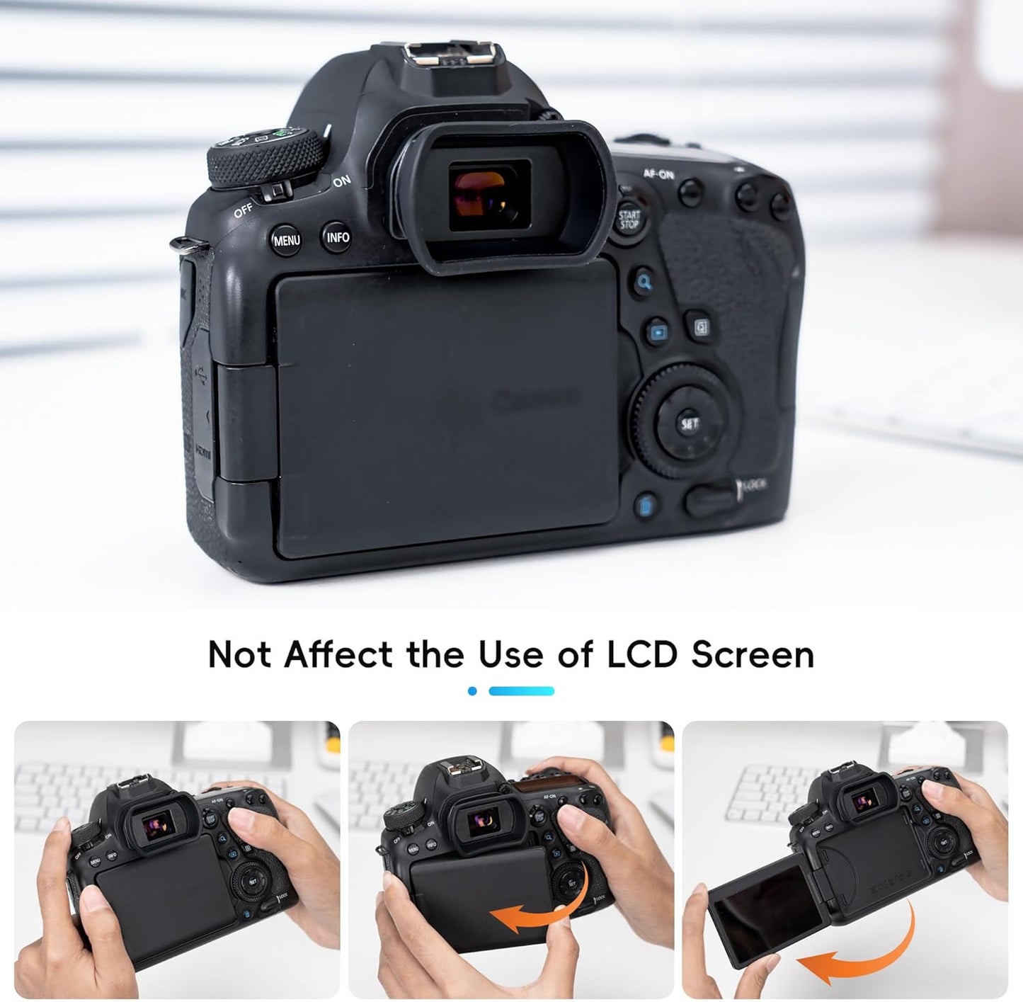 Eyecup Eyepiece Extension for Canon EOS 850D 6D Mark II 6D 5D Mark II 5D 90D 80D 9000D 70D 60D Kiss X10i X10 X9i X9 X8i X7i X90 X80 X70 Compatible Ef Eb Eyepiece