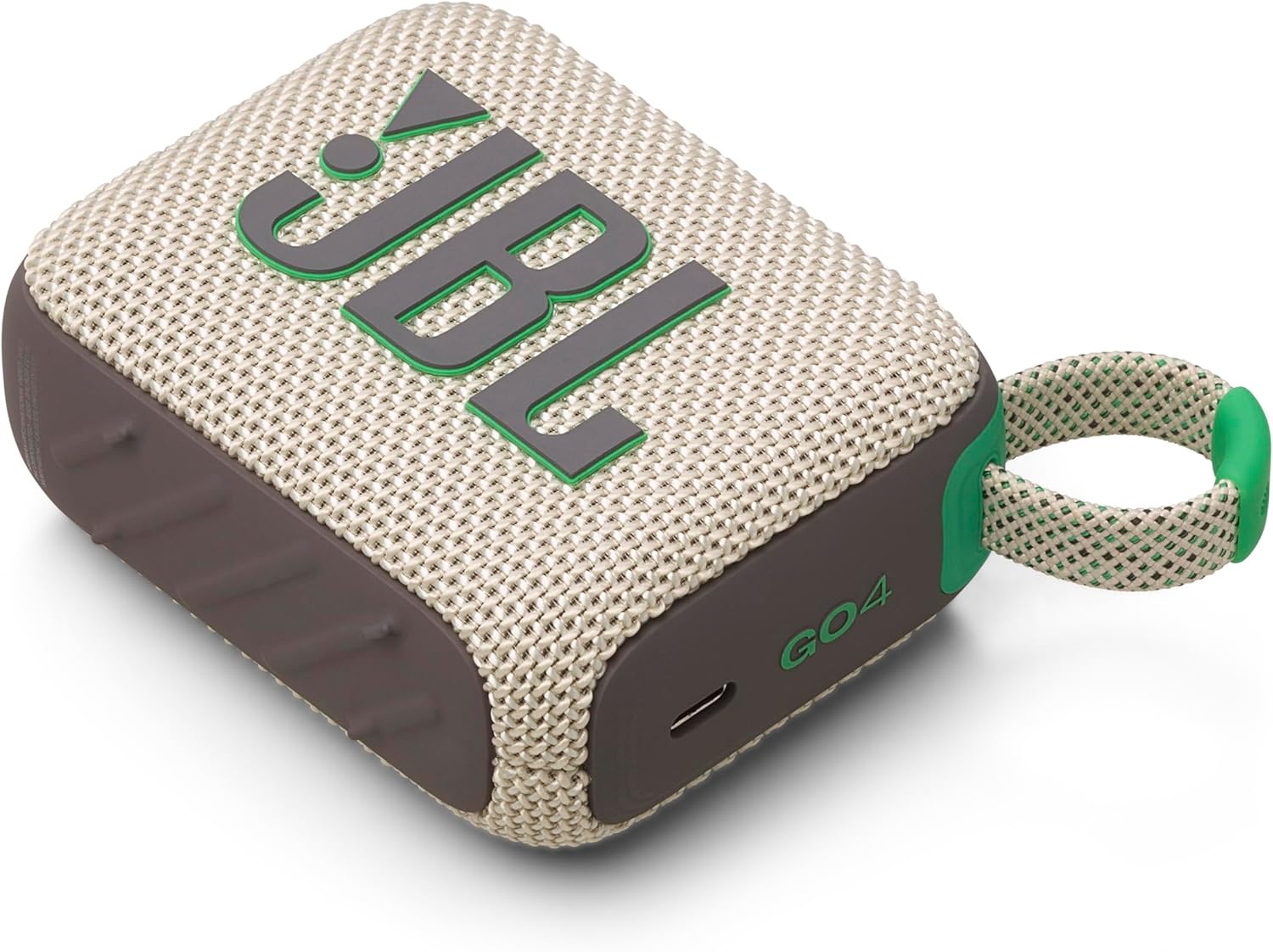 JBL GO 4 Bluetooth Speaker, USB-C Charging, IP67 Dustproof and Waterproof, App Compatible, Passive Radiator, Portable, Wimbledon Green JBLGO4SAND