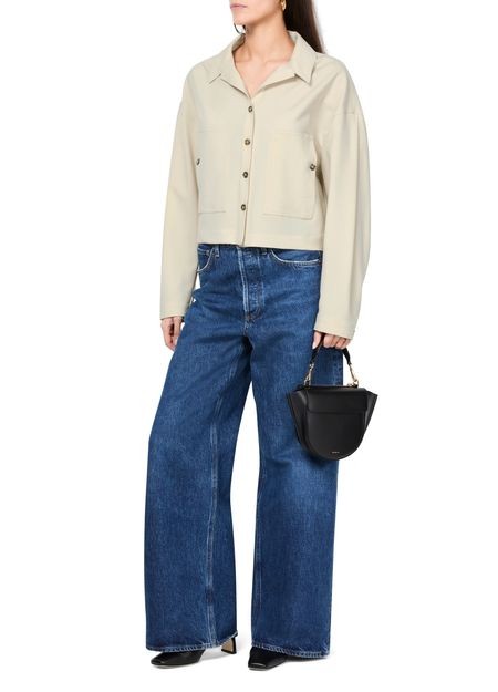 LOULOU STUDIO Lune boxy shirt in virgin wool - Image 6