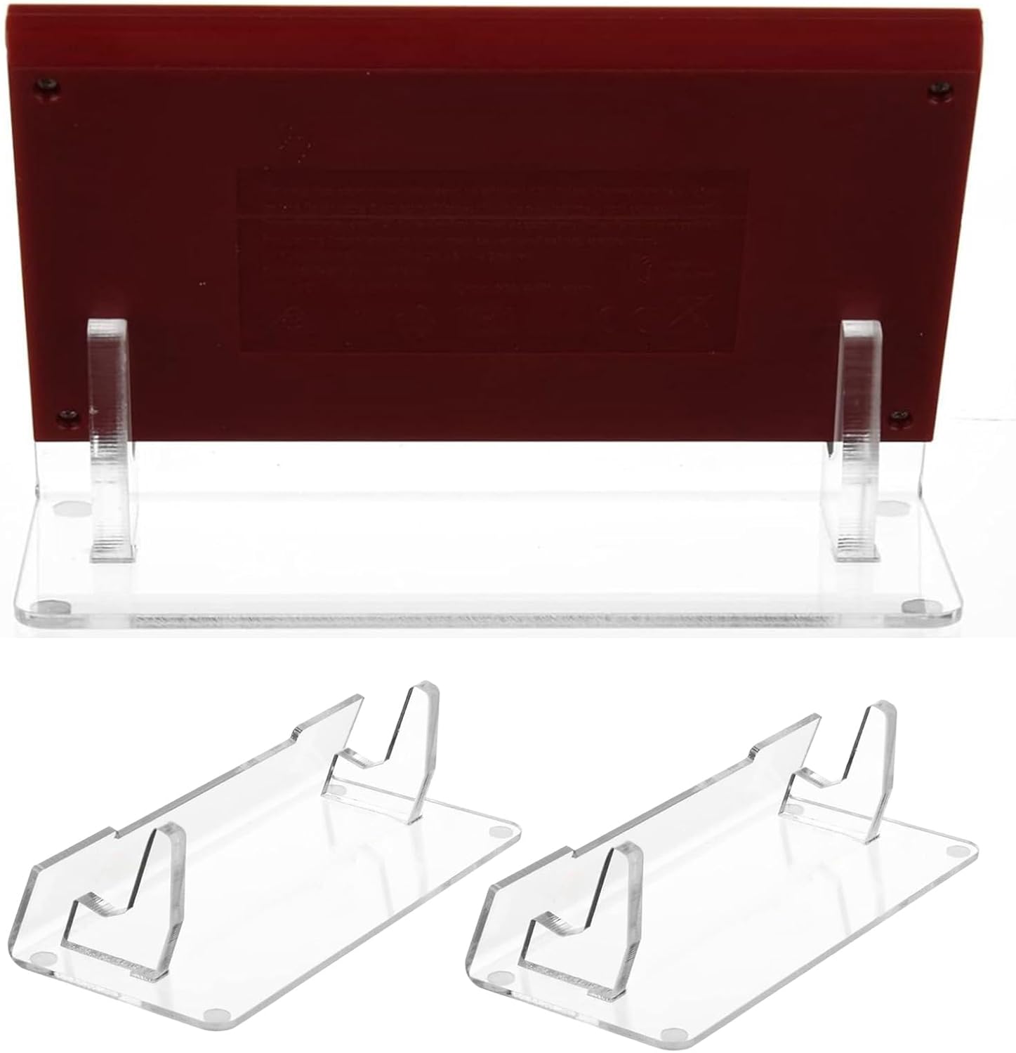 Portable Acrylic Holder for 2PCS Gaming and Watch Console Video Game Accessories Storage Rack Clear Display Bracket