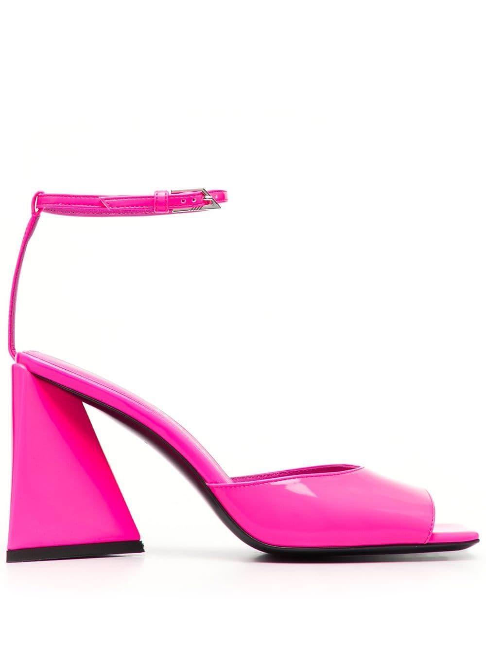 The Attico Piper Synthetic Patent Heel Sandals - Image 6