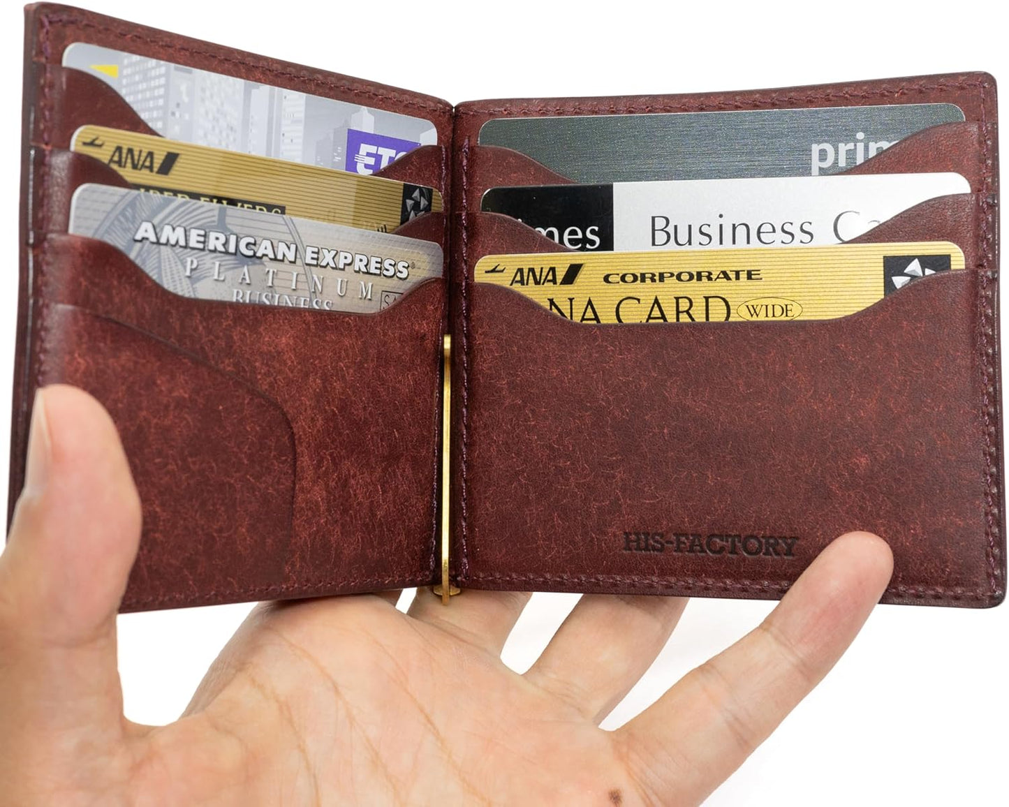 Hizu Factory Money Clip (with Coin Pocket), Pueblo Genuine Leather, Made in Japan, Artisan Handmade, Cotinella