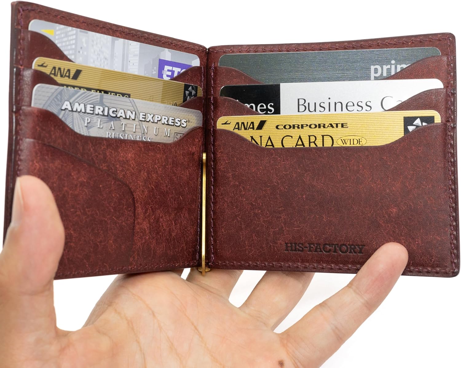 Hizu Factory Money Clip (with Coin Pocket), Pueblo Genuine Leather, Made in Japan, Artisan Handmade, Cotinella