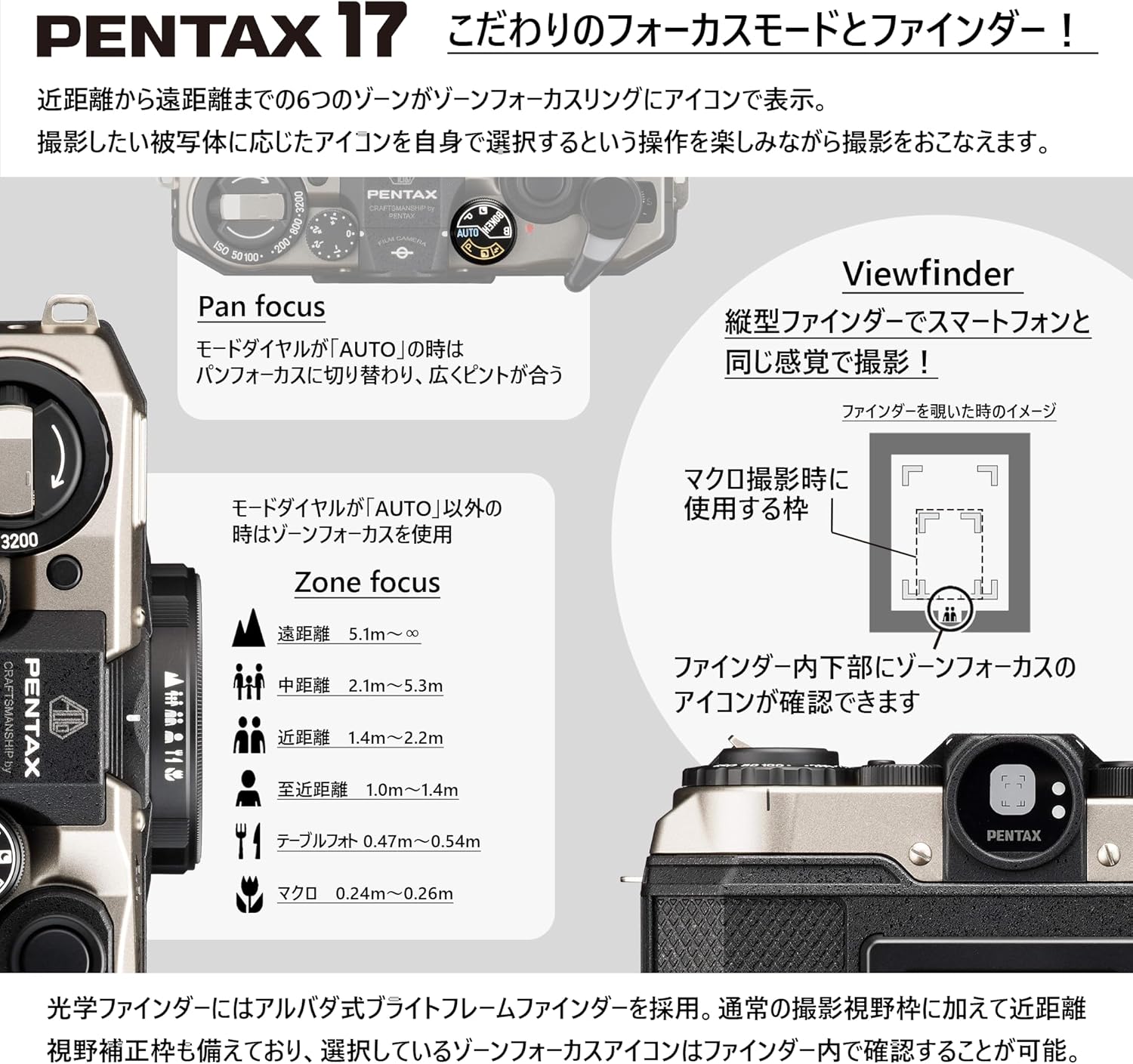 Pentax PENTAX17 18926 Film Camera, Half-Size Formats, Newly Developed Lens Included, Easy Loading System for Easy Film