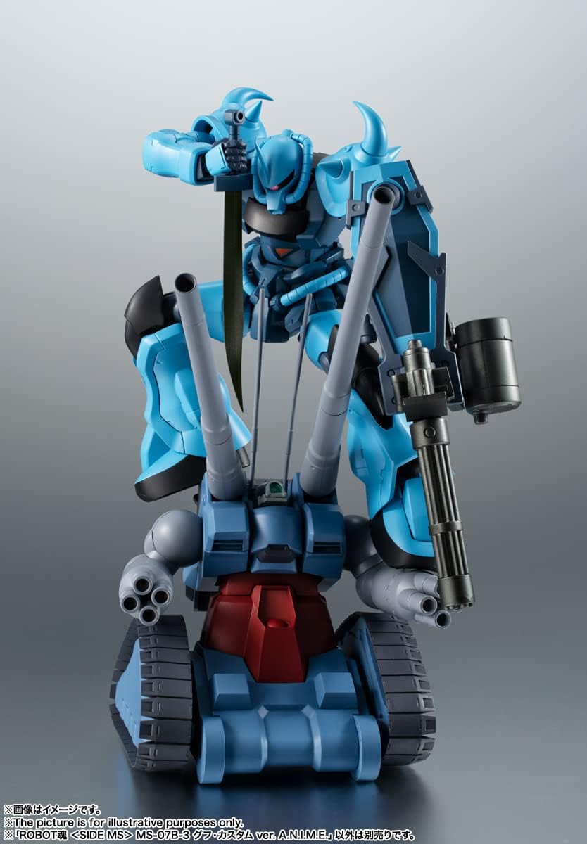 BANDAI SPIRITS BAS63455 ROBOT Spirits Mobile Suit Gundam 08th MS Platoon Side MS MS-07B-3 Gouf Custom Version, A.N.I.M.E. Approx. 4.9 inches (125 mm), PVC & ABS, Painted Action Figure