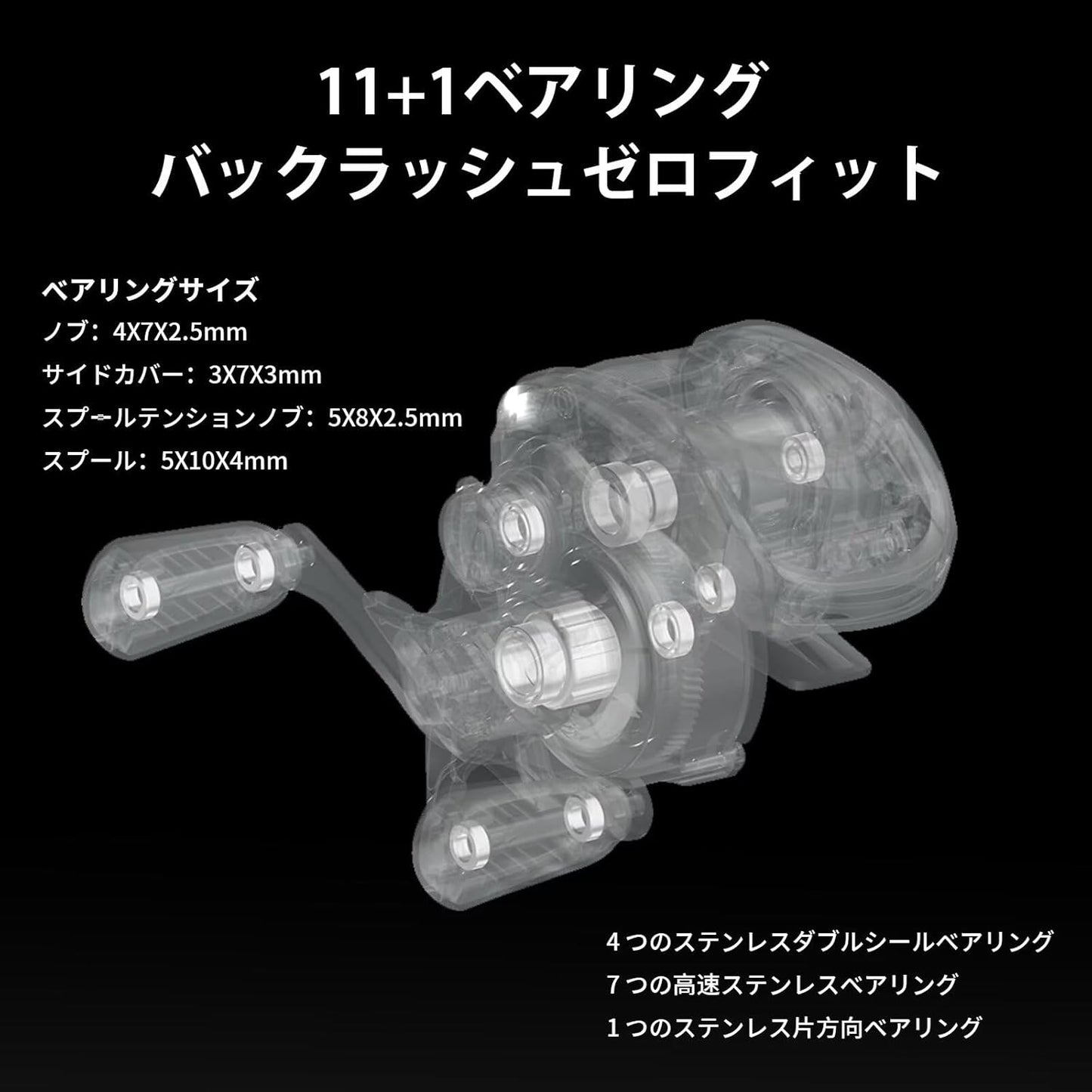 PURELURE BFS MIIEC 中華DC ベイトリール ベイトフィネス デジタル制御 高精度ブレーキシステム バックラッシュ防止 DC音付く 低慣性スプール ナイロンフレーム 142g自重 8.5:1ギア比 5kgマックスドラグ力 11+1BB 左ハンドル/右ハンドル 淡水/海水両用 初心者に